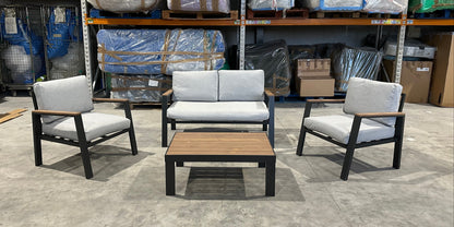 John Lewis Platform 4-Seater Garden Lounging Set, Grey