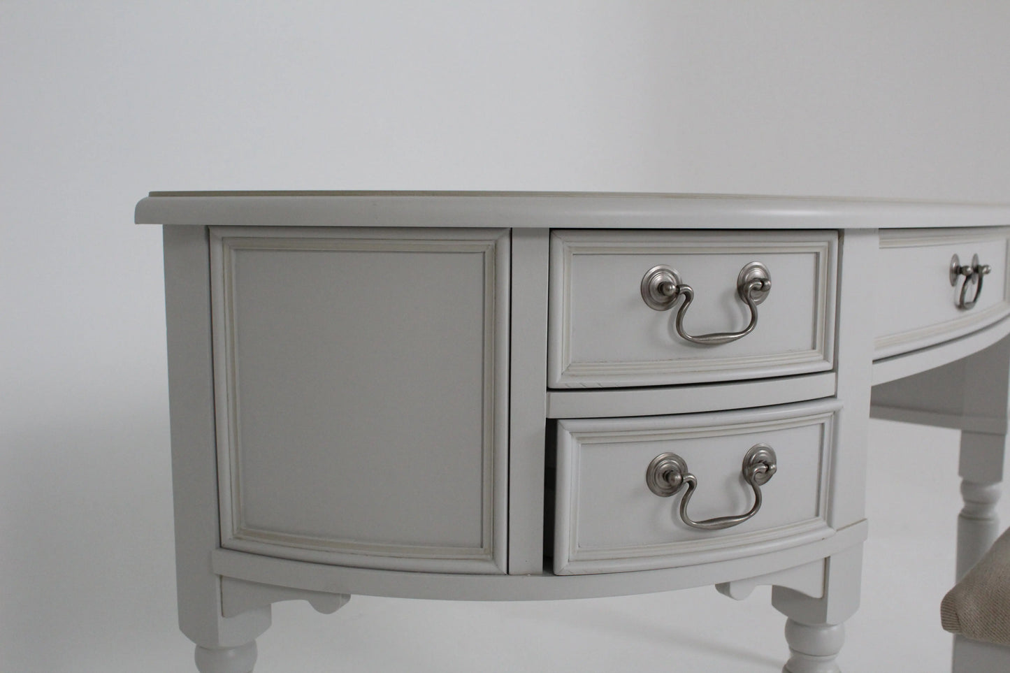 Laura Ashley Clifton Dressing Table and Stool Set, Grey 