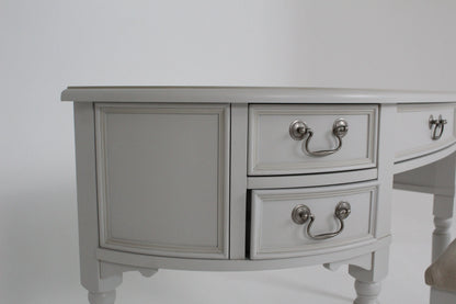 Laura Ashley Clifton Dressing Table and Stool Set, Grey 