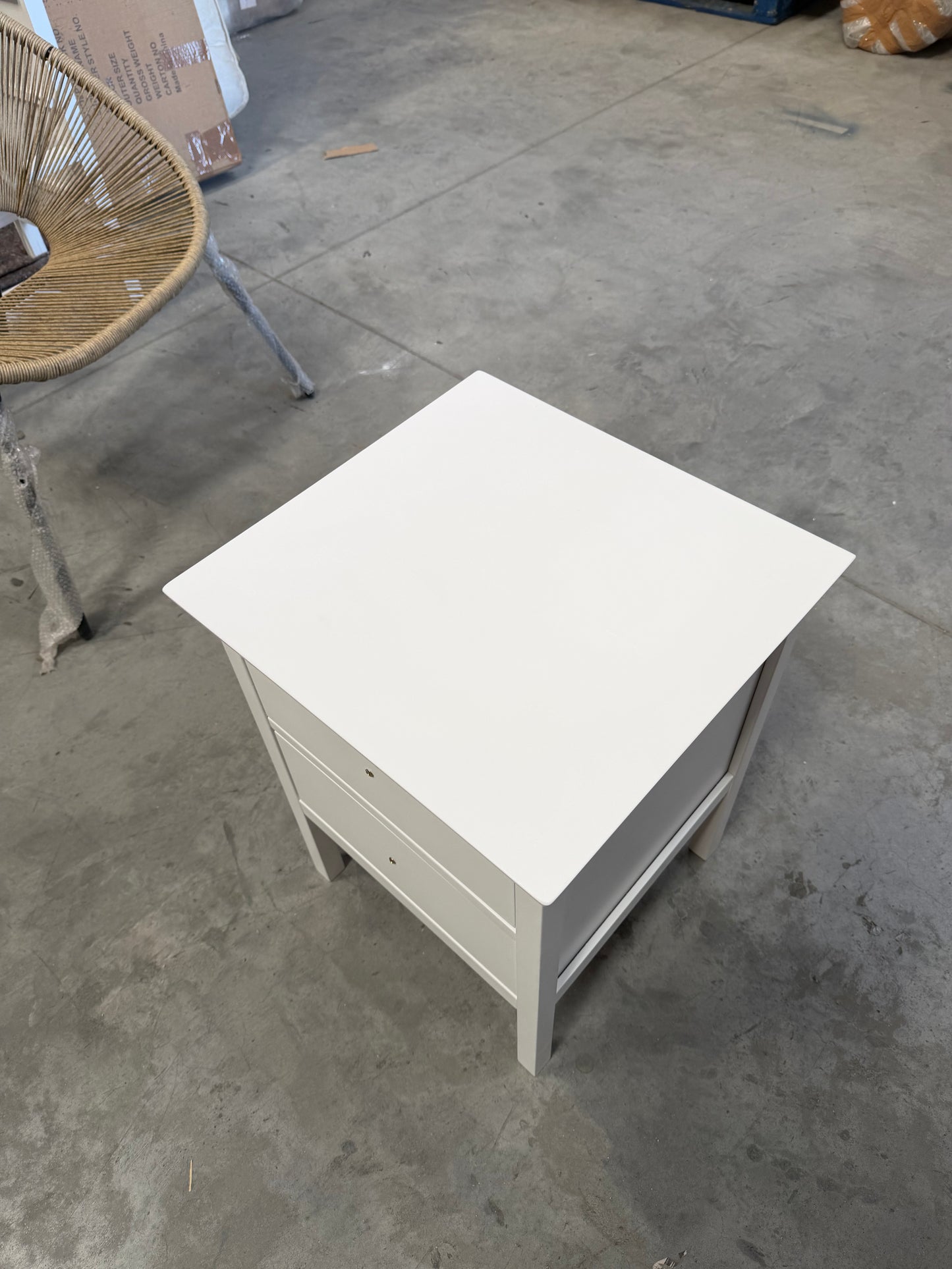 John Lewis Wilton 2 Drawer Bedside Cabinet White
