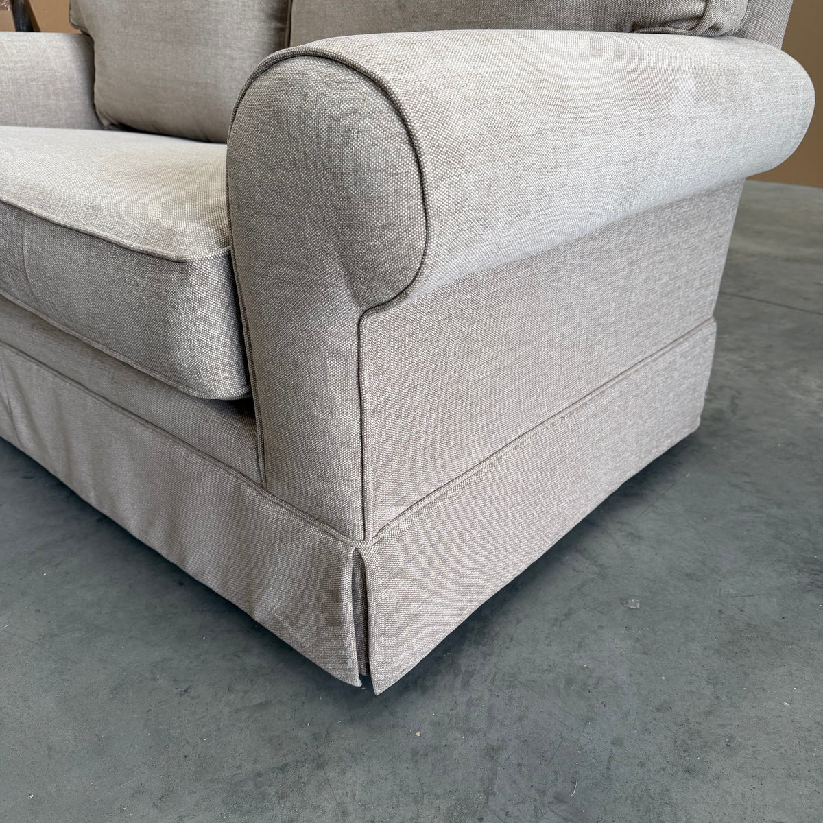 John Lewis Padstow II Medium 2 Seater Sofa Chunky Chenille Natural