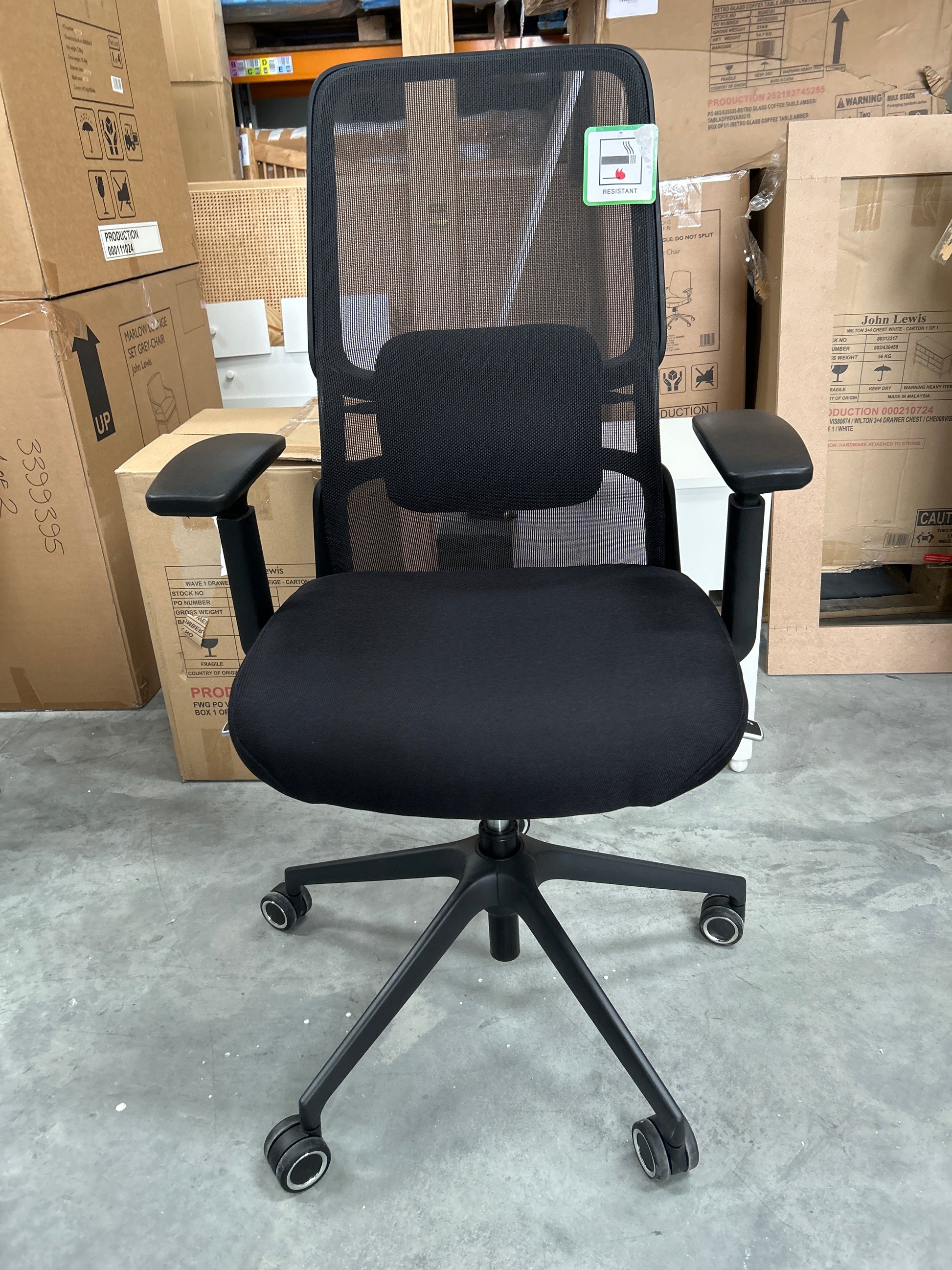 John Lewis James Mesh Office Chair, Black