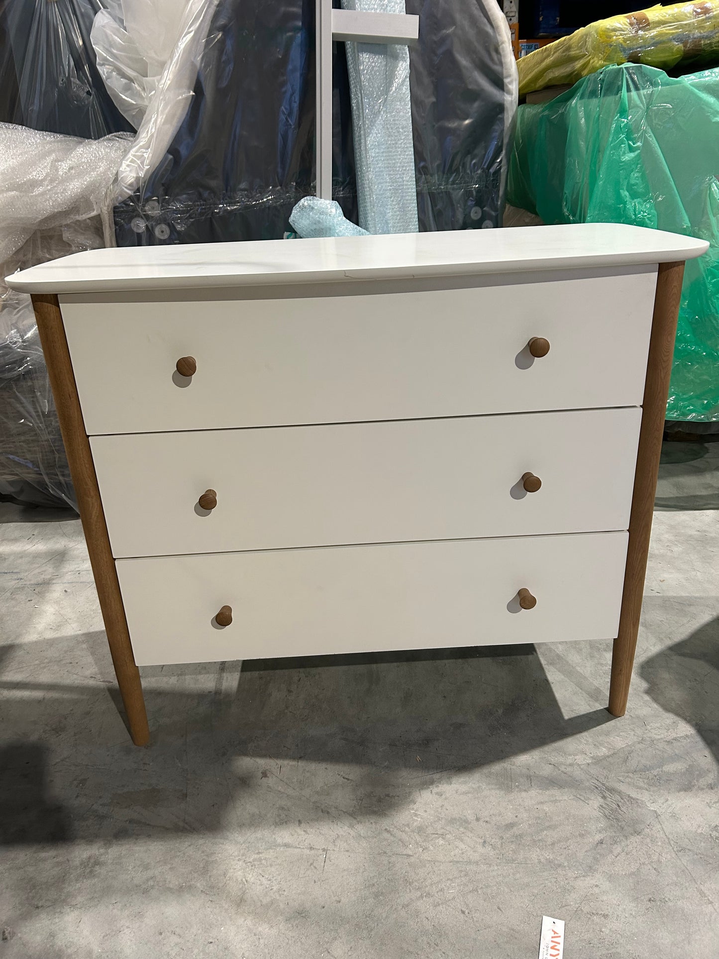 John Lewis Bonn 3 drawer Bedroom Chest of Drawers White Natural