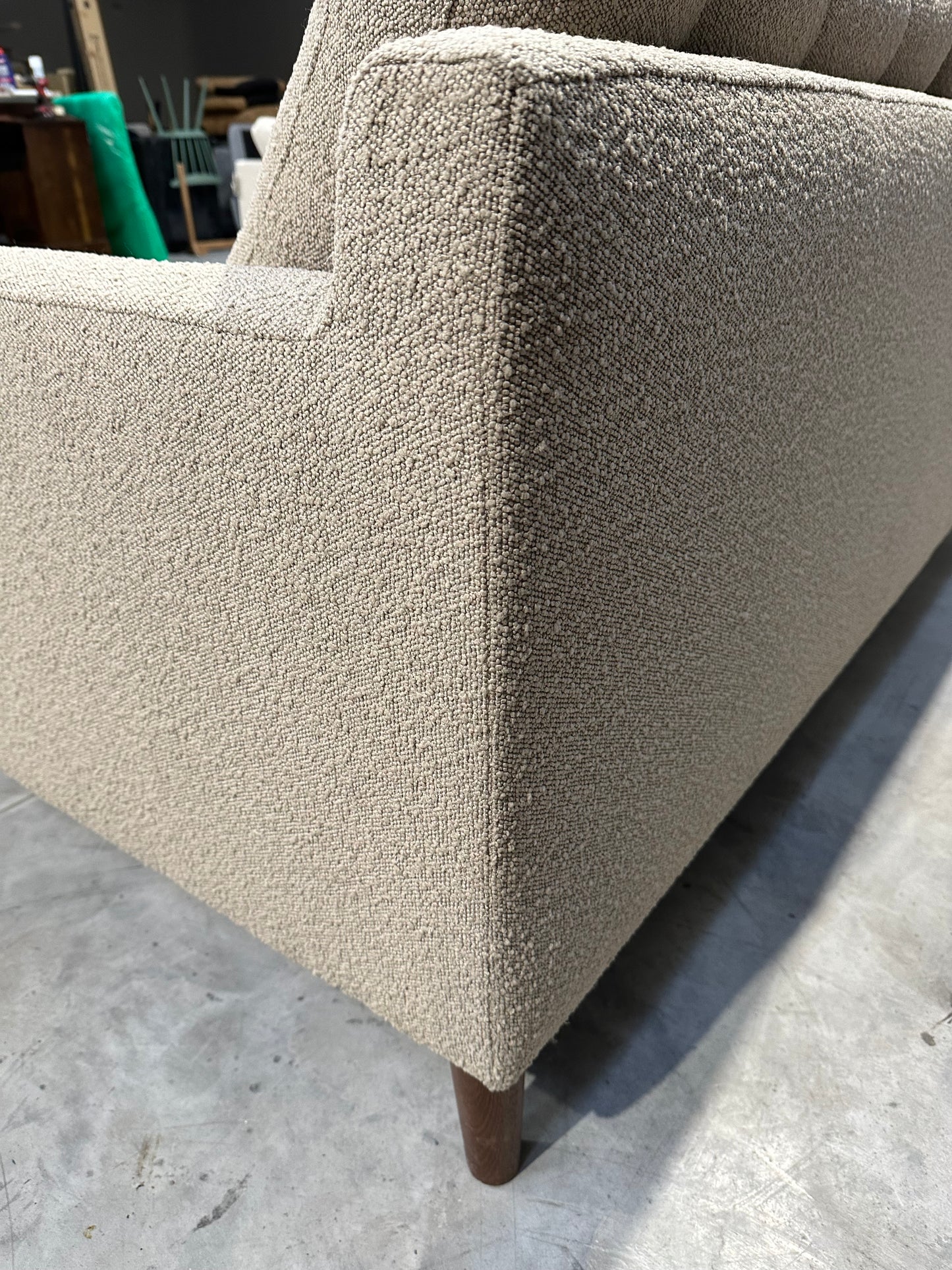 John Lewis Draper II Large 3 Seater Sofa Boucle Mole Natural