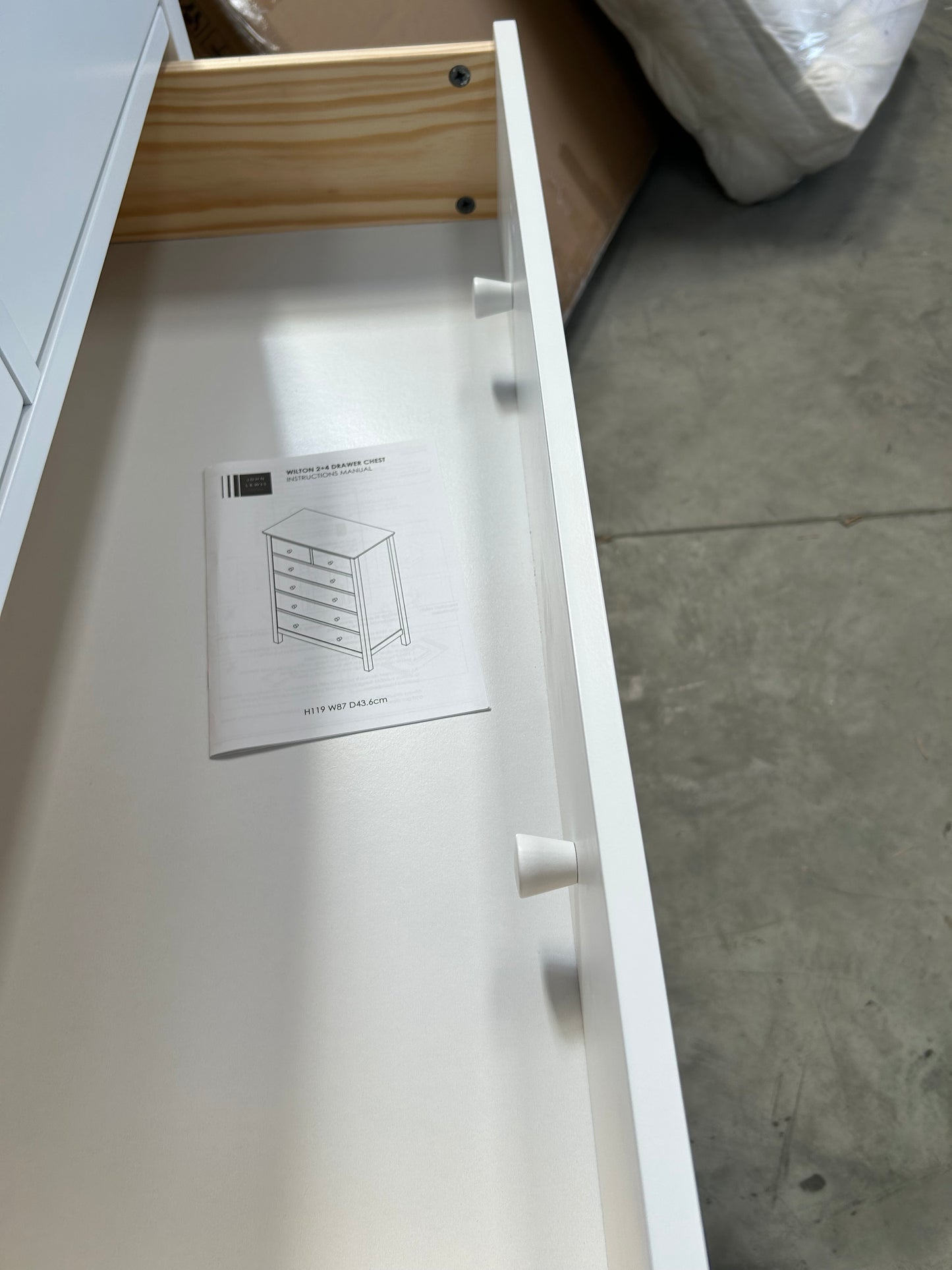 John Lewis Chest of Drawers 6 Drawer Chest White