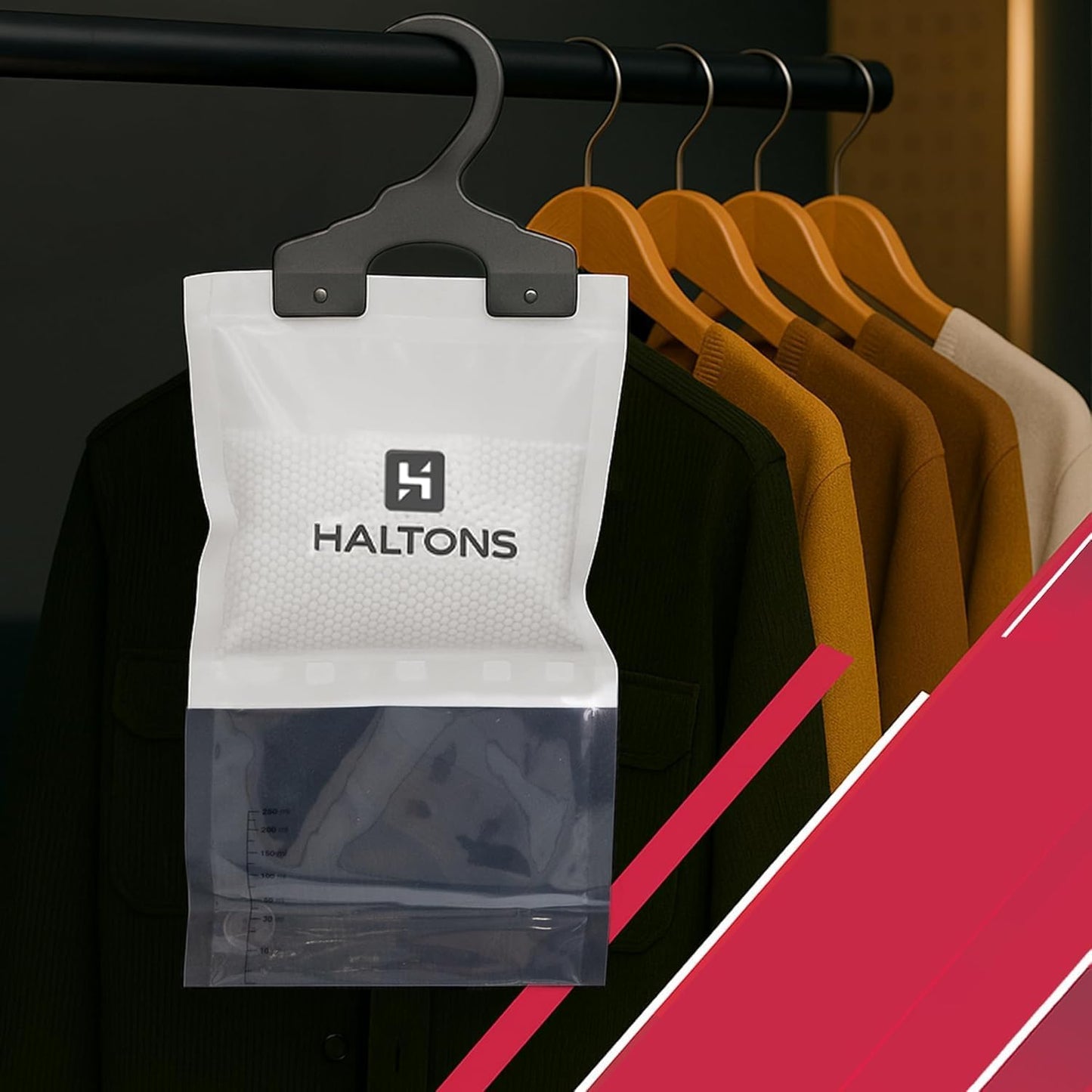Wardrobe Dehumidifier 10 Pack Haltons Hanging Moisture Absorber Prevents Damp