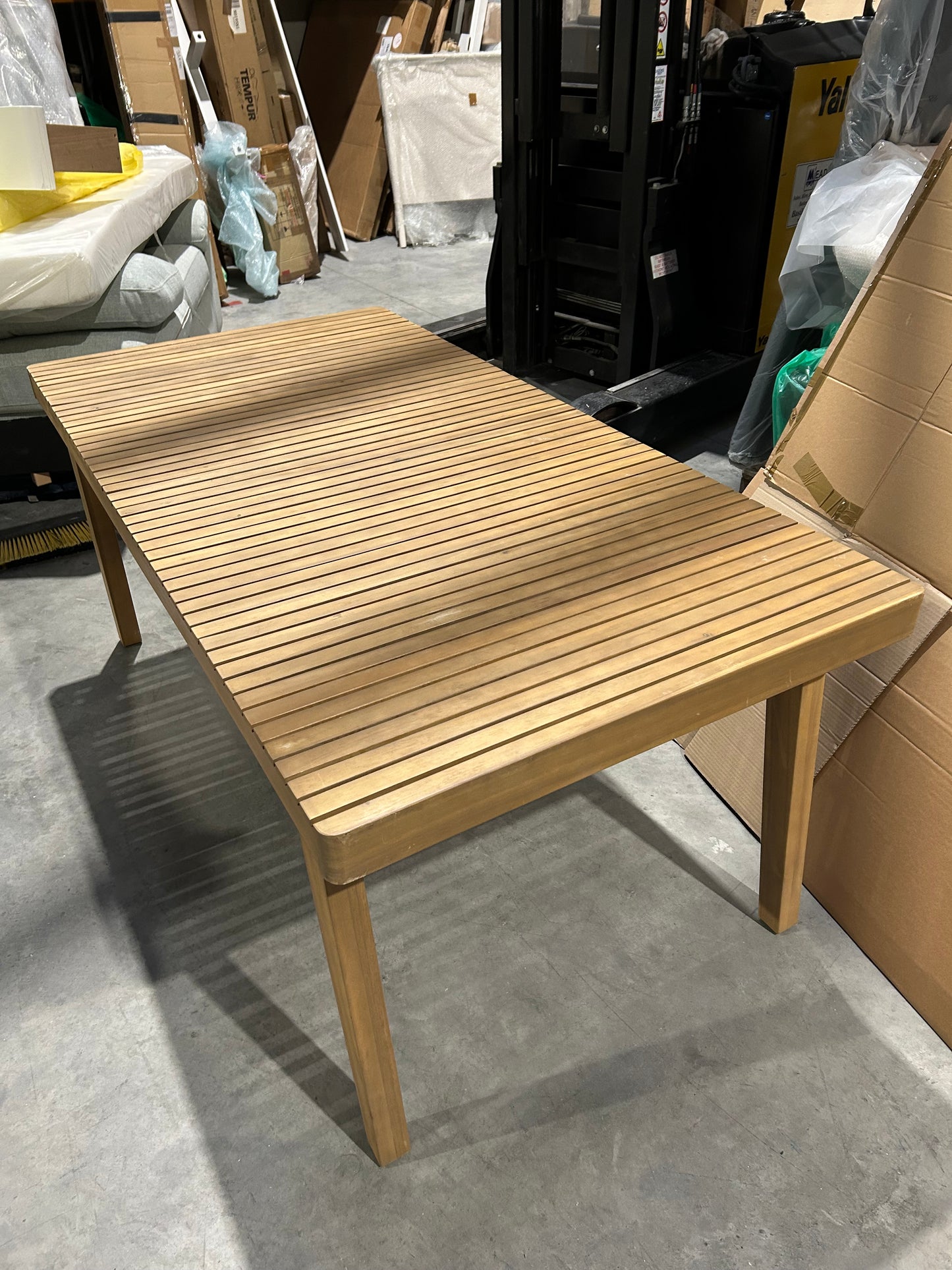 John Lewis Mona Rectangular Garden Dining Table, 175cm Natural