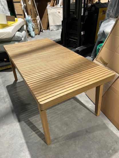 John Lewis Mona Rectangular Garden Dining Table, 175cm Natural