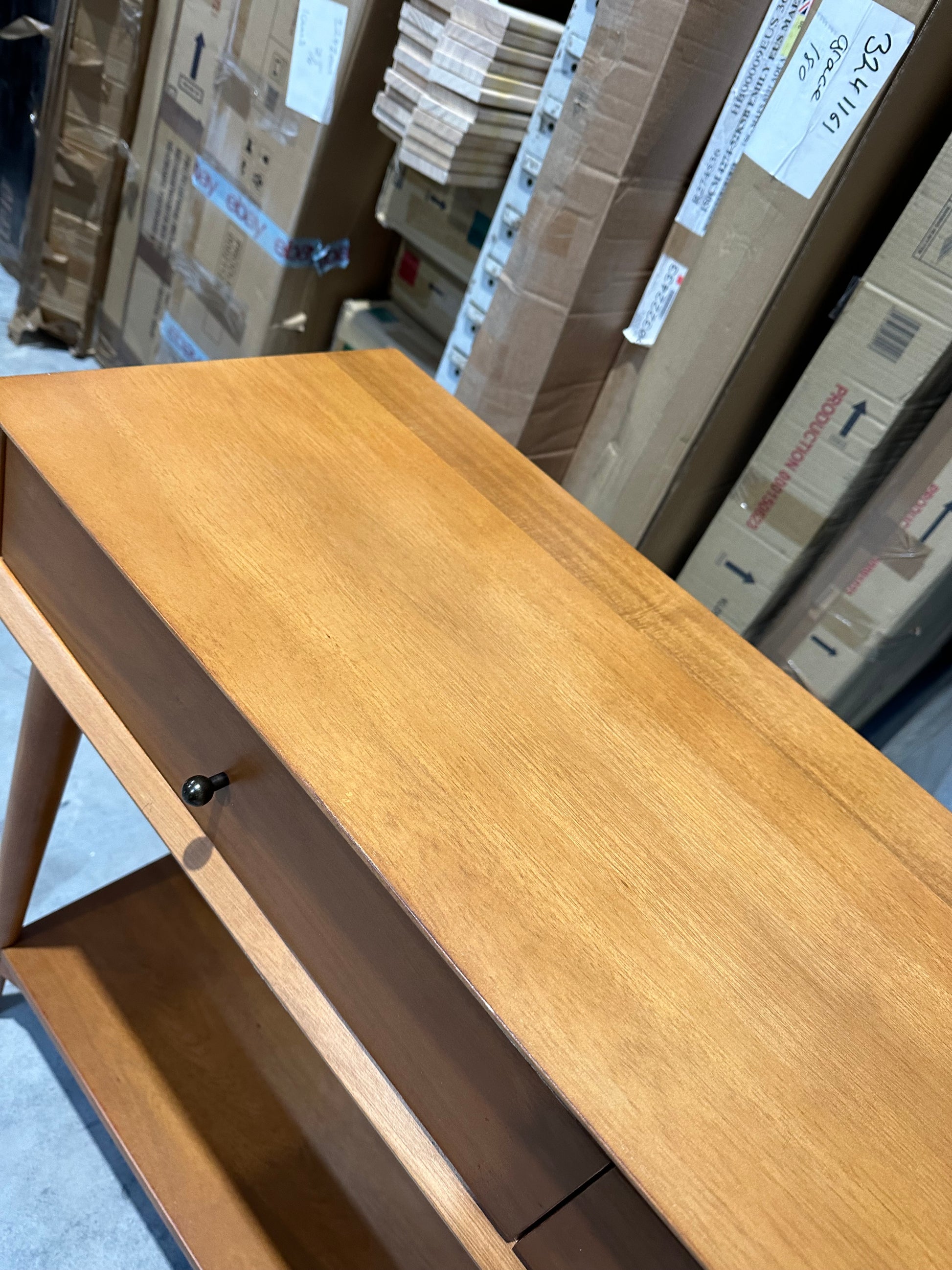 West Elm Mid-Century Wood Console Table, Acorn