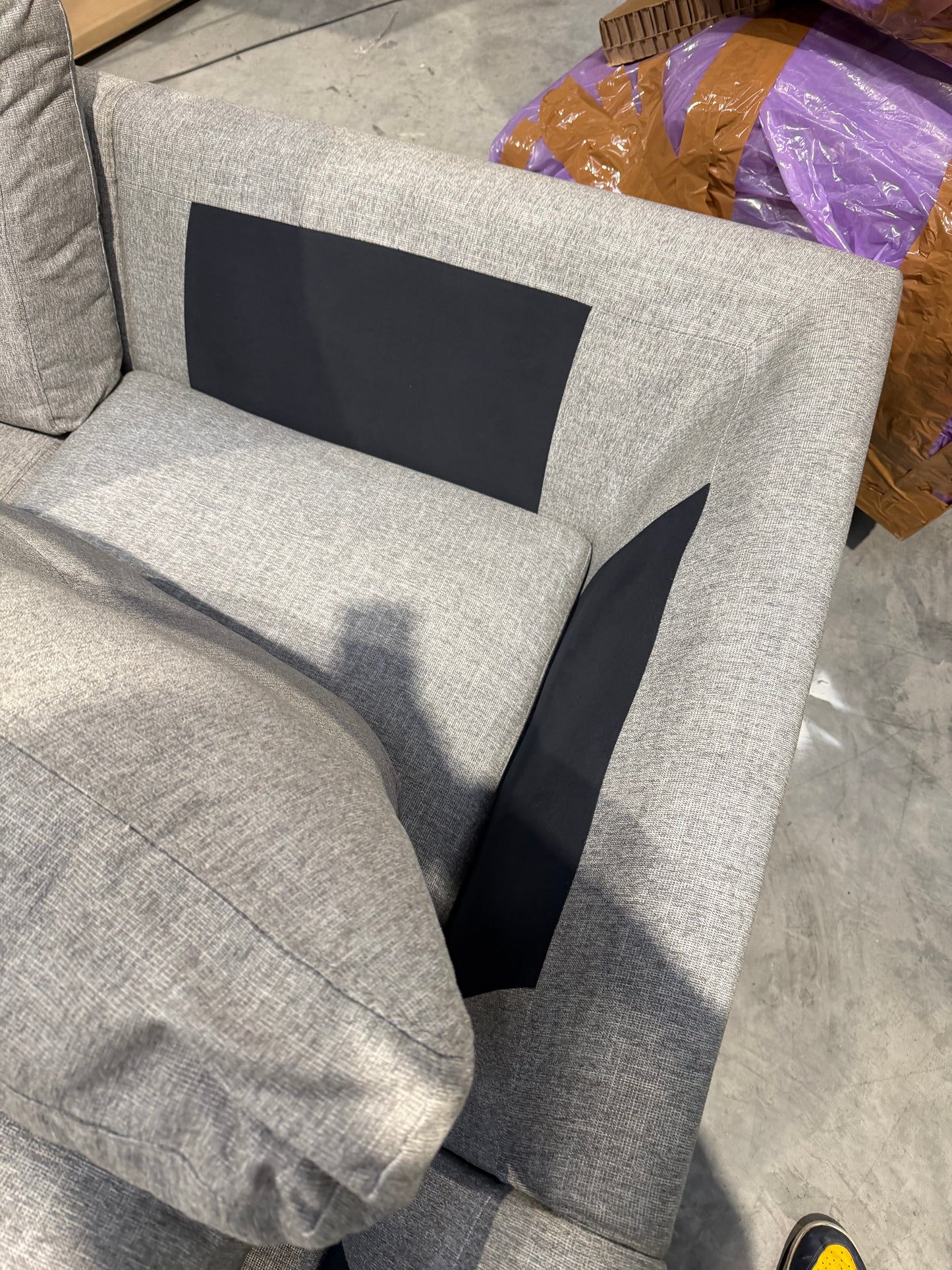 John Lewis Corner Sofa Barbican 5+ Seater Connie Grey