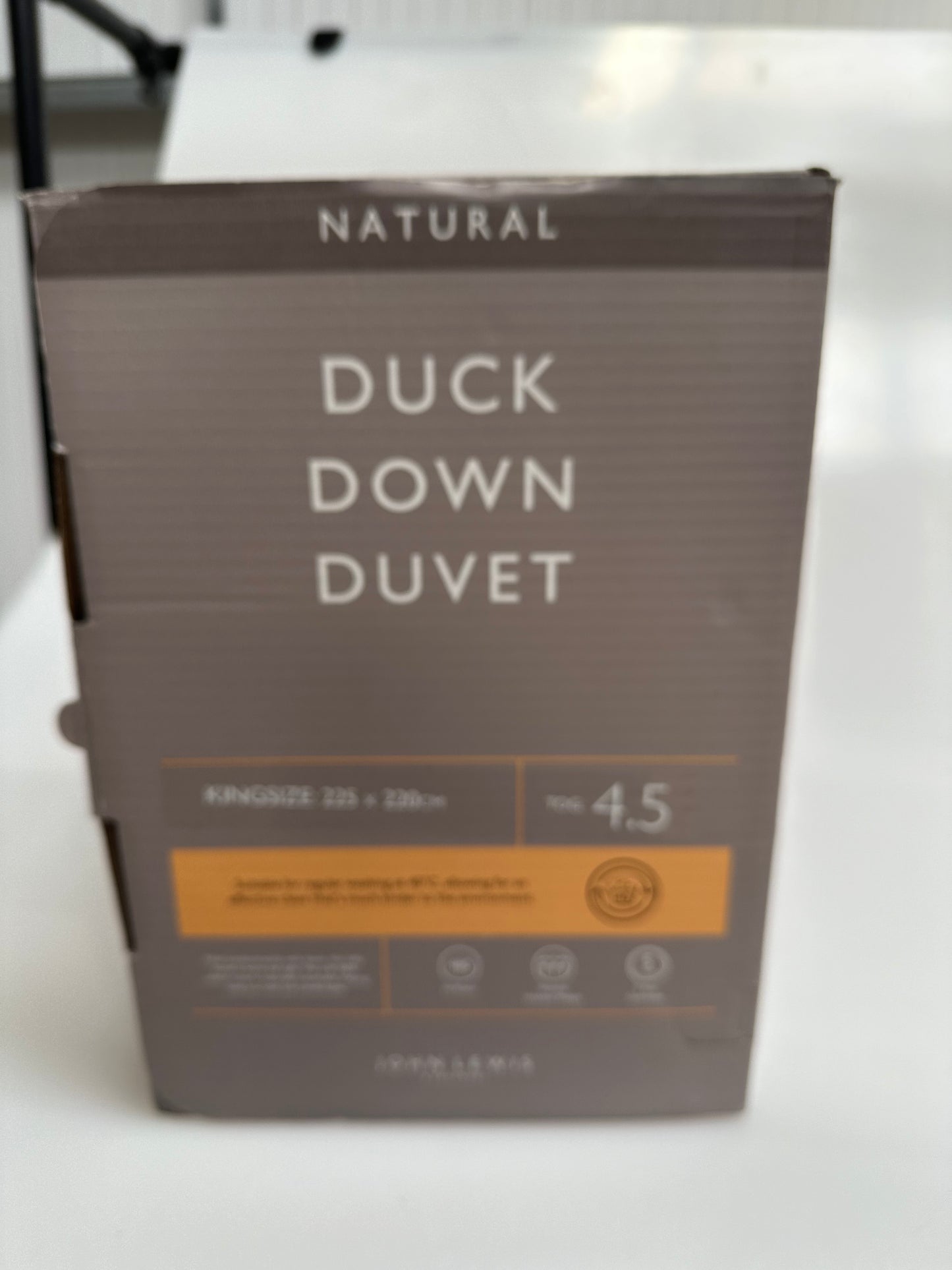 John Lewis Natural Duck Down 60/40 Duvet, 4.5 Tog, King Size, 225 x 220cm, White