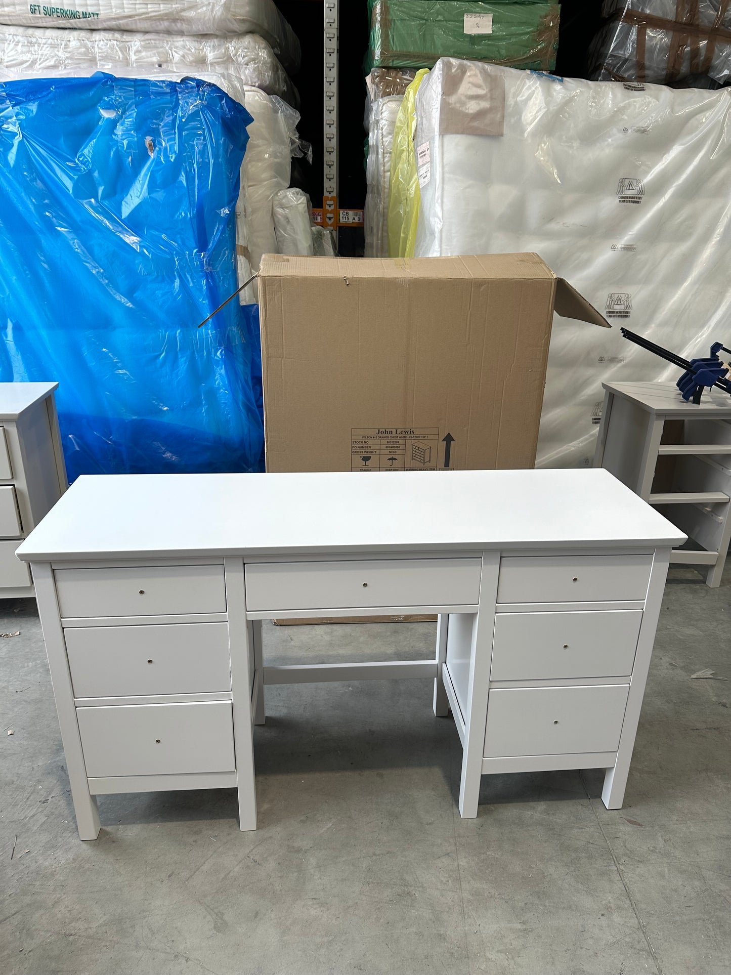 John Lewis Wilton Dressing Table ANYDAY White Bedroom Drawers