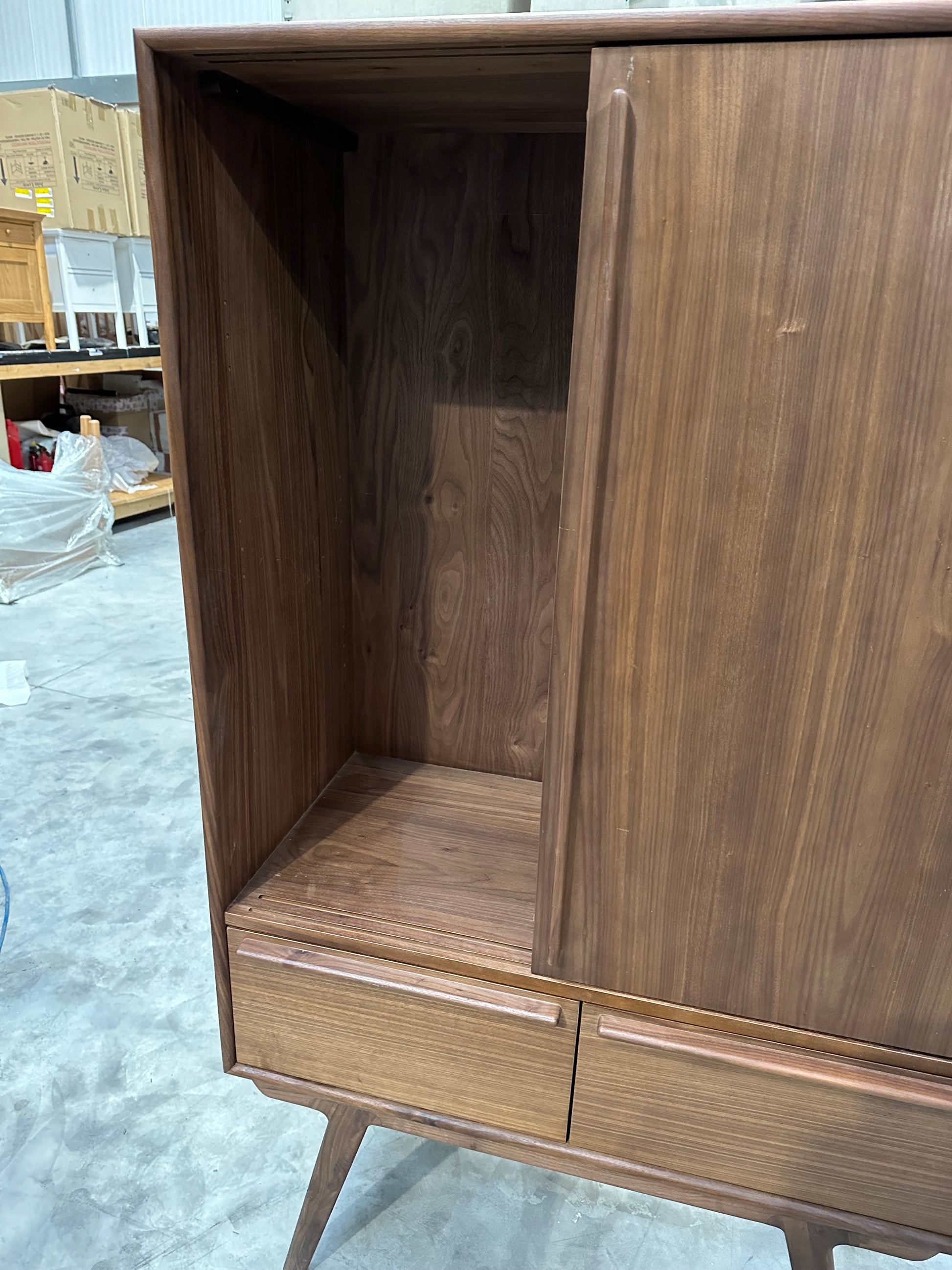 John Lewis Cara 2 Door,2 Drawer Highboard, American Black Walnut