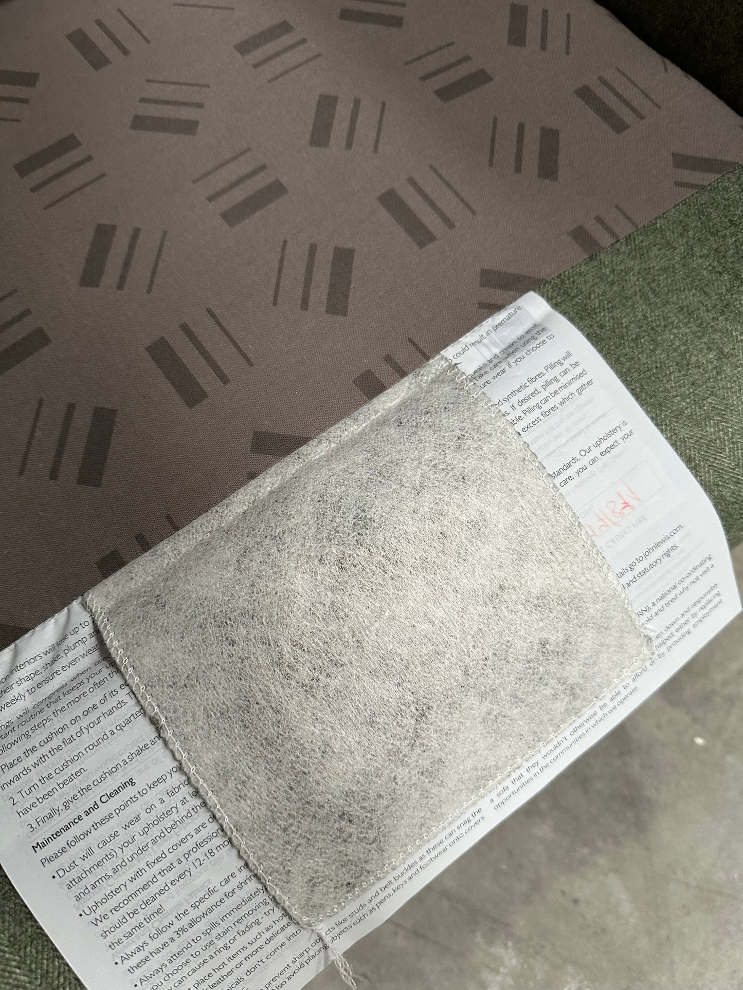 John Lewis Archie II Armchair Brushed Tweed Green