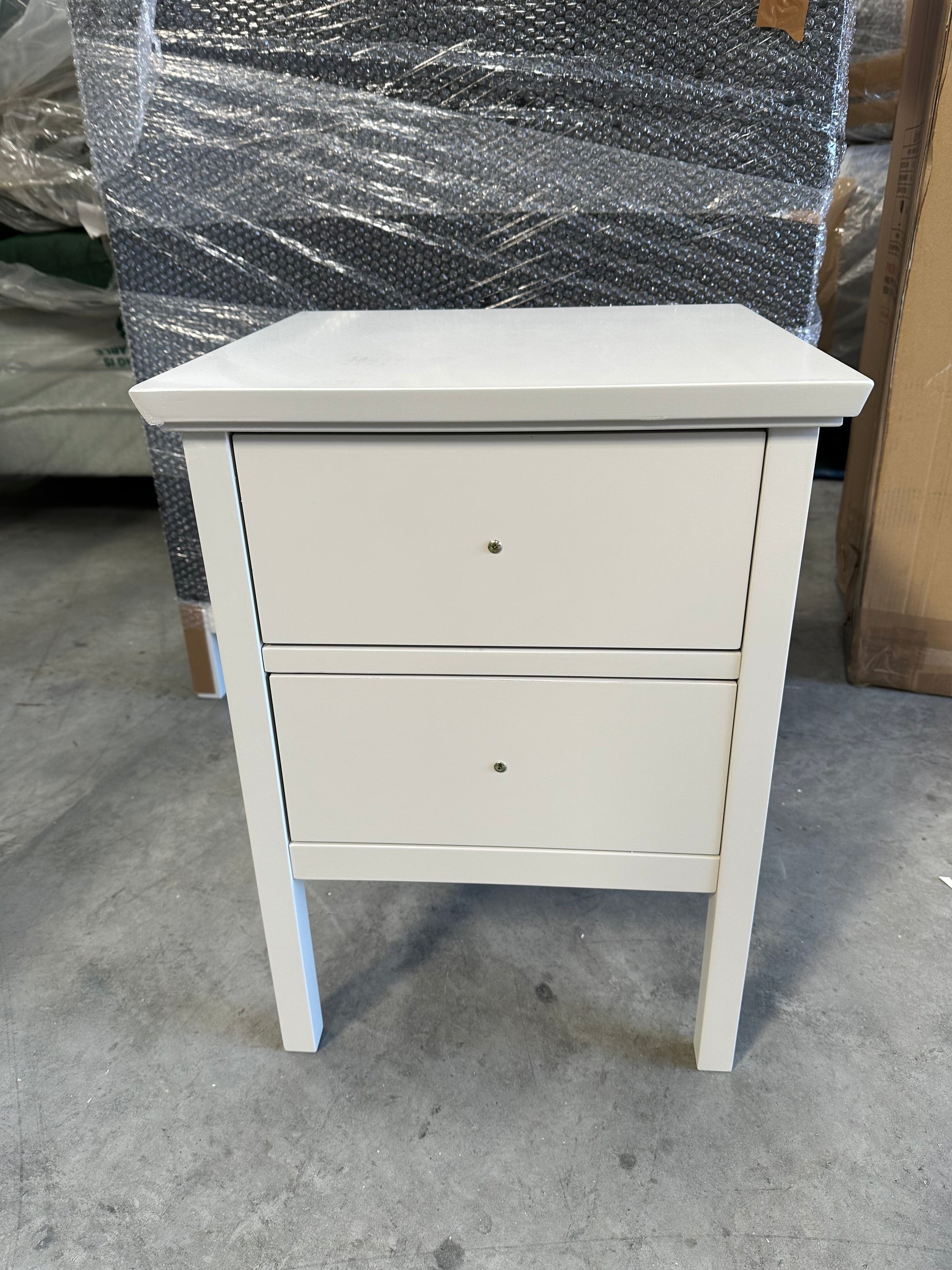 John Lewis Wilton 2 Drawer Bedside Cabinet White Storage