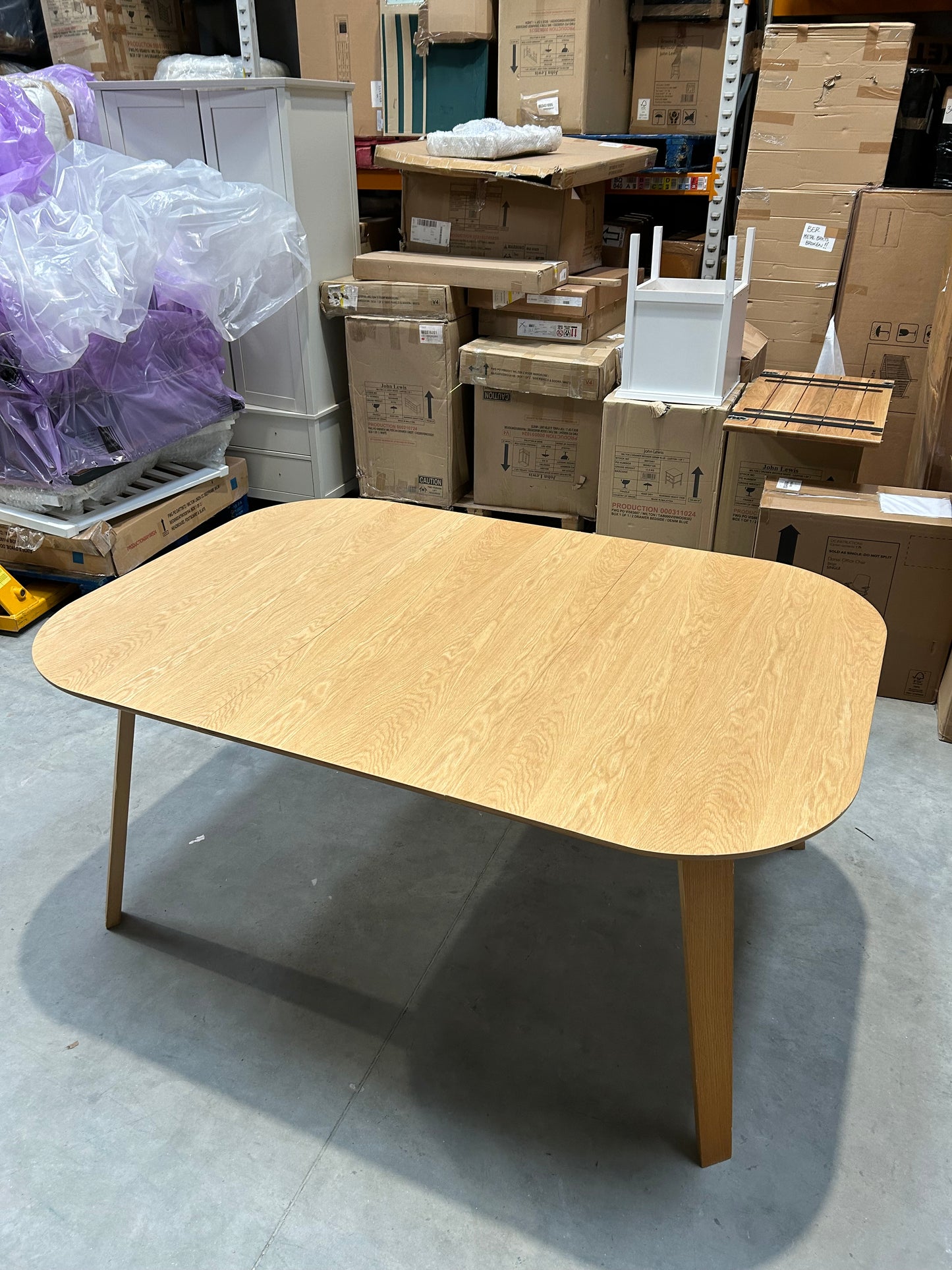 John Lewis ANYDAY Anton 4-6 Seater Extending Dining Table, Oak