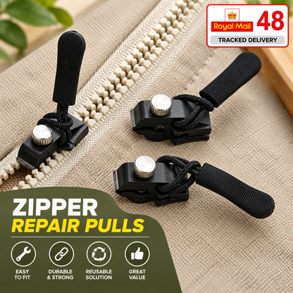 FIX A ZIPPER Universal Repair Kit 3 Sizes Zip Fixer Slider Clip Replacement