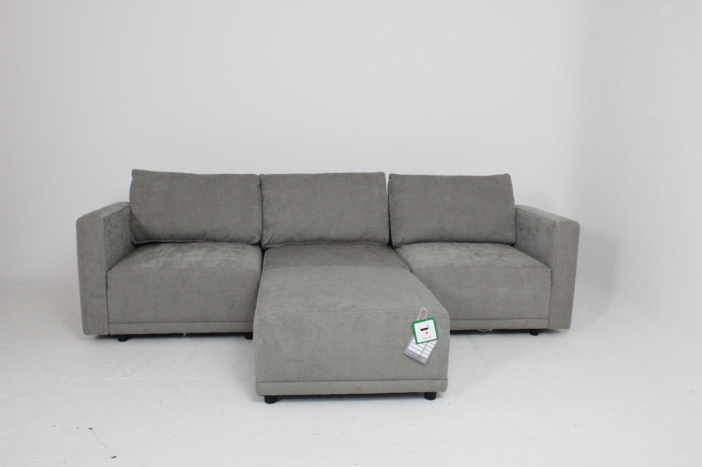 John Lewis Bundle Bold Arm 4 Seater Chaise End Sofa In Easy Clean Grey