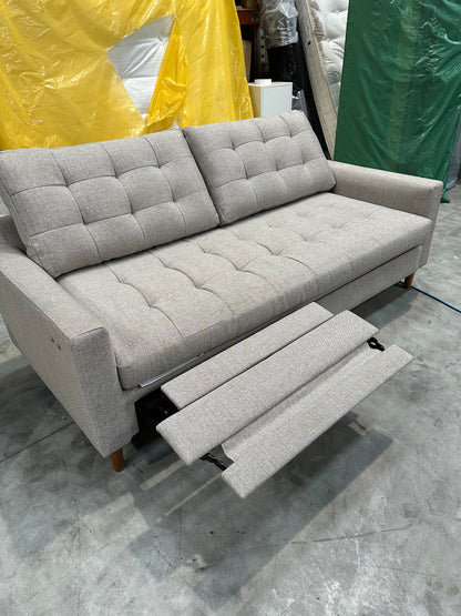 John Lewis Draper II Large 3 Seater Motion Sofa, Light Leg, Aquaclean Aston Natural