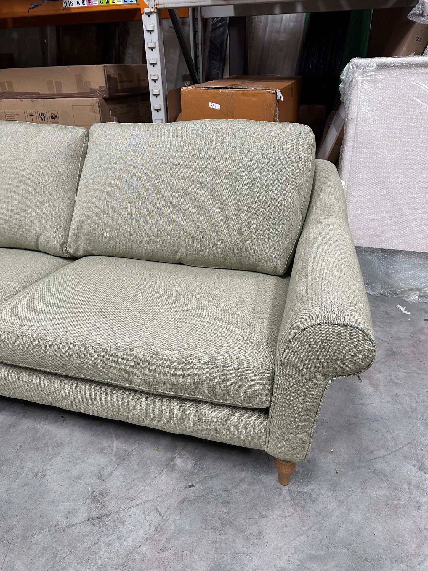 John Lewis Camber Grand 4 Seater Sofa Aquaclean Aston Green