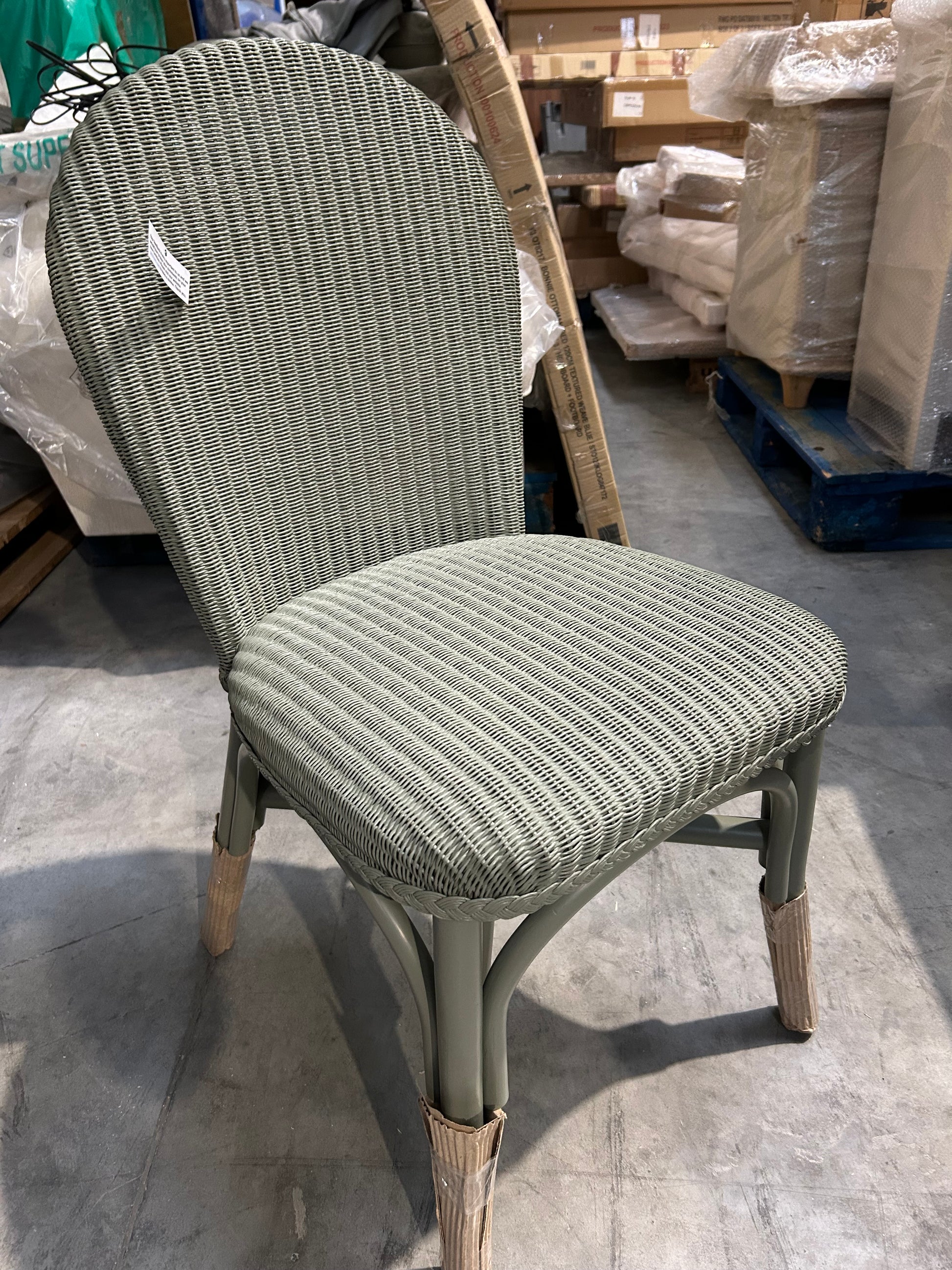 John Lewis Woven Cane Dining Chair Sage Green
