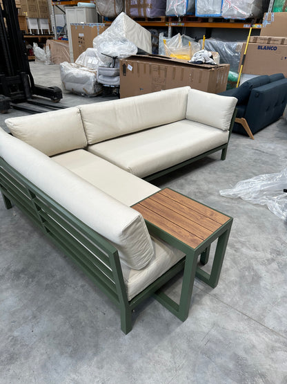 John Lewis Platform Modular 4-Seater Garden Lounging Set, Green