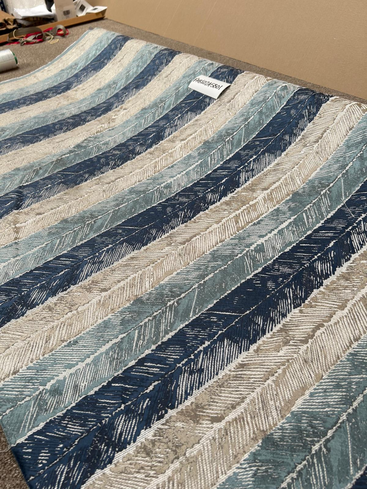 Harlequin Walchia Furnishing Fabric, Indigo/Sky/Shell 7M £68.00M