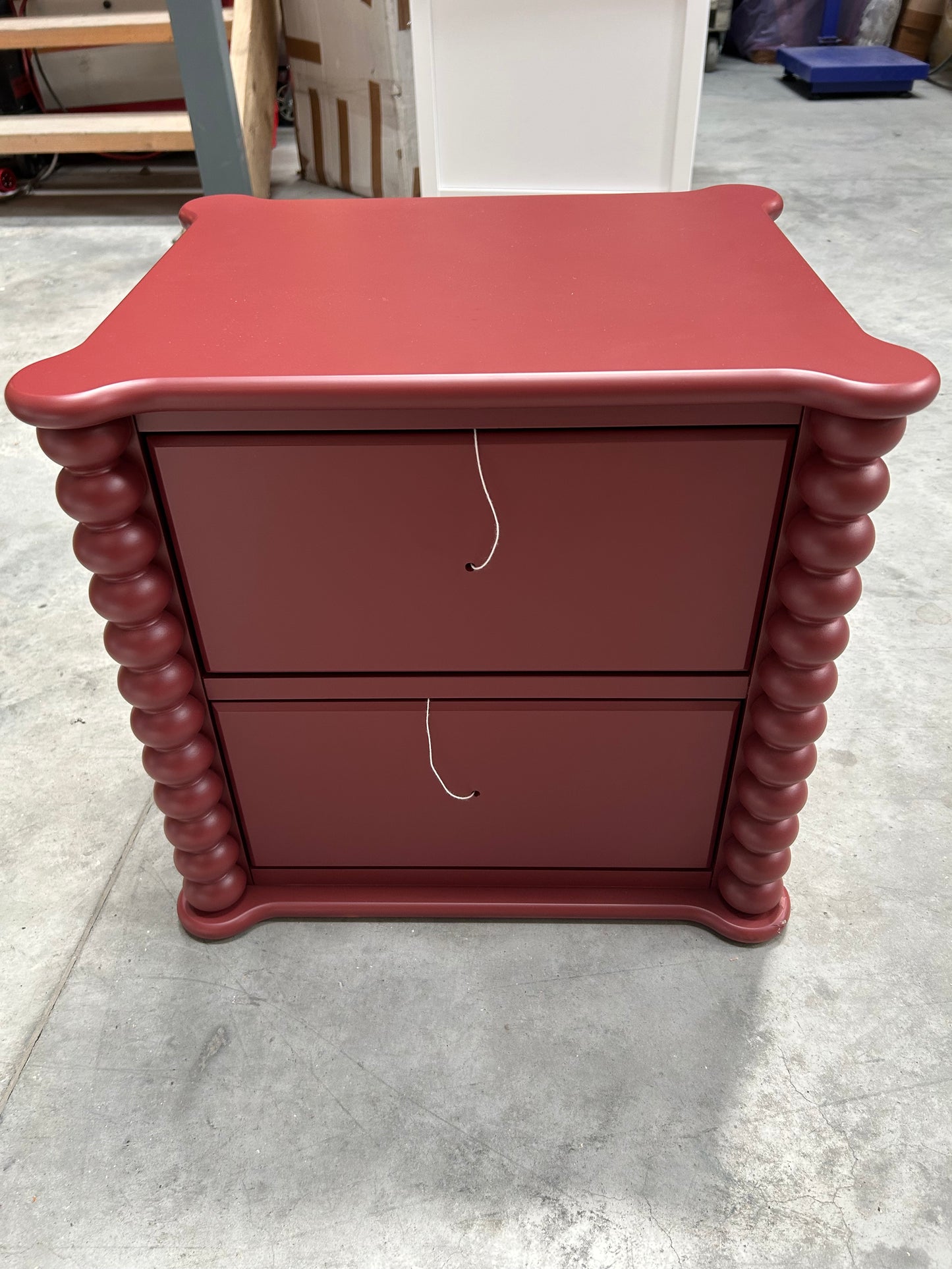 John Lewis Bobbin 2 Drawer Bedside Table Red