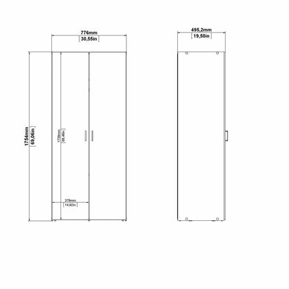 SPACE WARDROBE WITH 2 DOORS