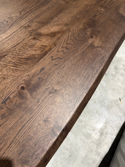 John Lewis Albury Dining Table Natural Edge Solid Oak Dark Oil 280 x 100