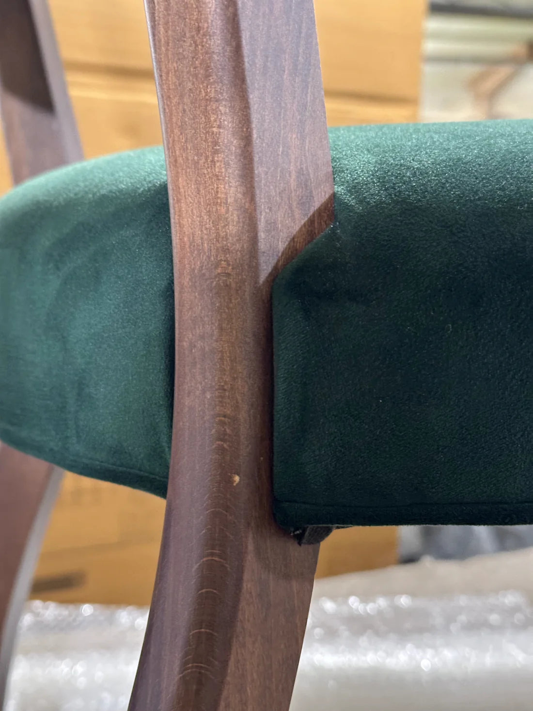 John Lewis Parisian Velvet Dining Chair, Forest Green