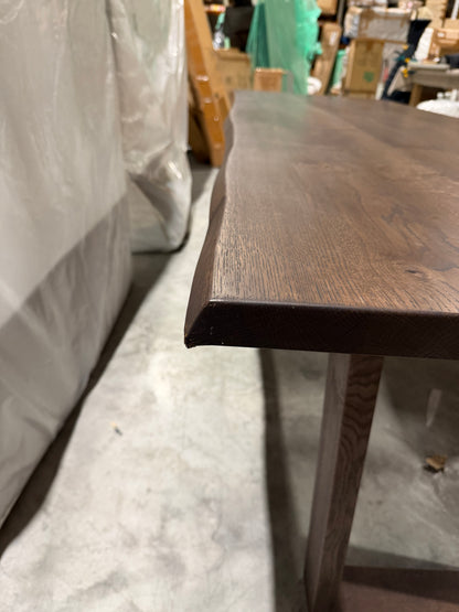 John Lewis Albury Dining Table Natural Edge Solid Oak Dark Oil 280 x 100