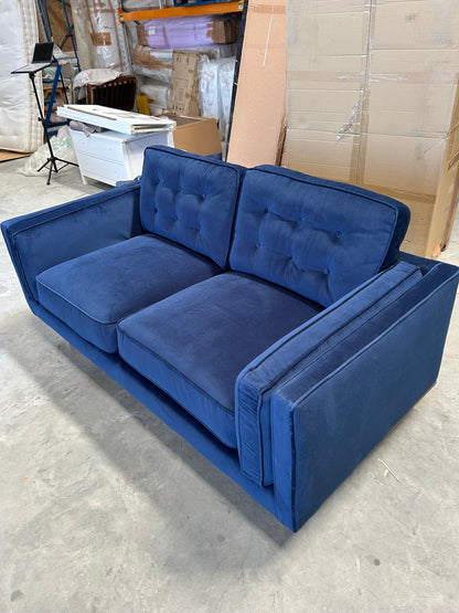 John Lewis Swoon Munich medium 2 Seater Sofa, Dark Leg, Ink Velvet