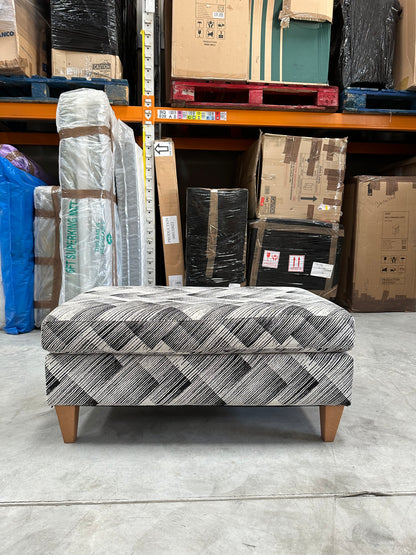 John Lewis Bailey II Footstool in a Bespoke Fabric Pattern