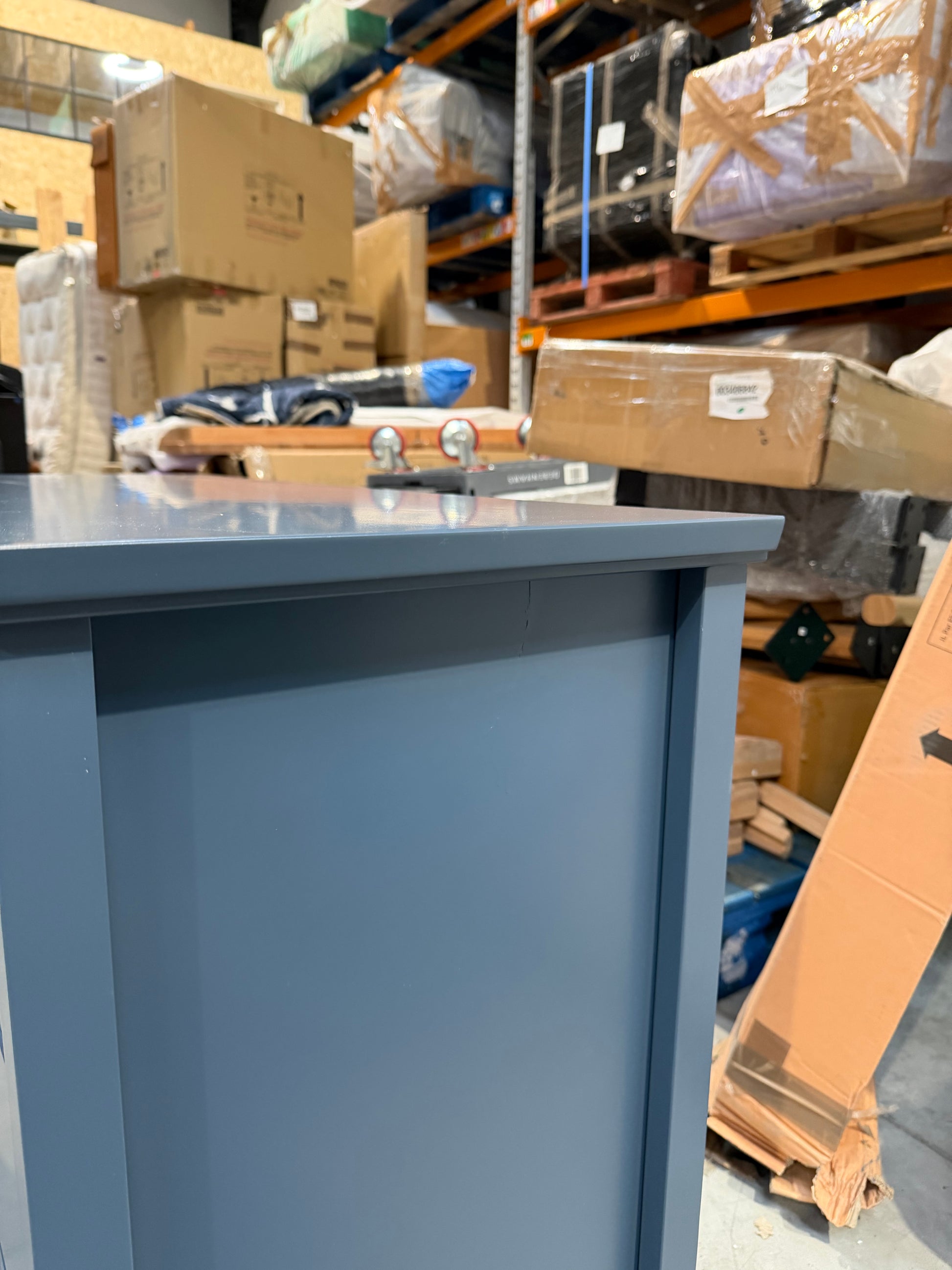 John Lewis Wilton 3 Drawer Chest, Denim Bluec