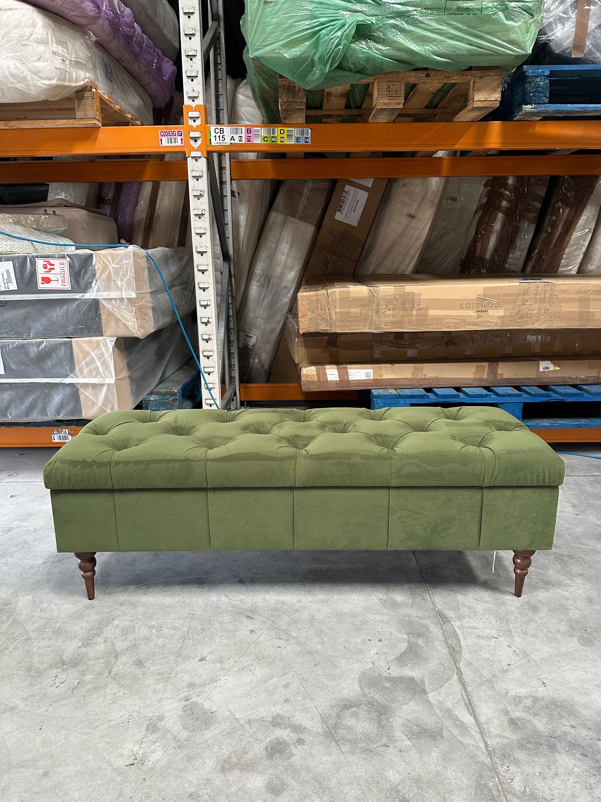 Swoon Plymouth Footstool Plymouth Fern Easy Velvet