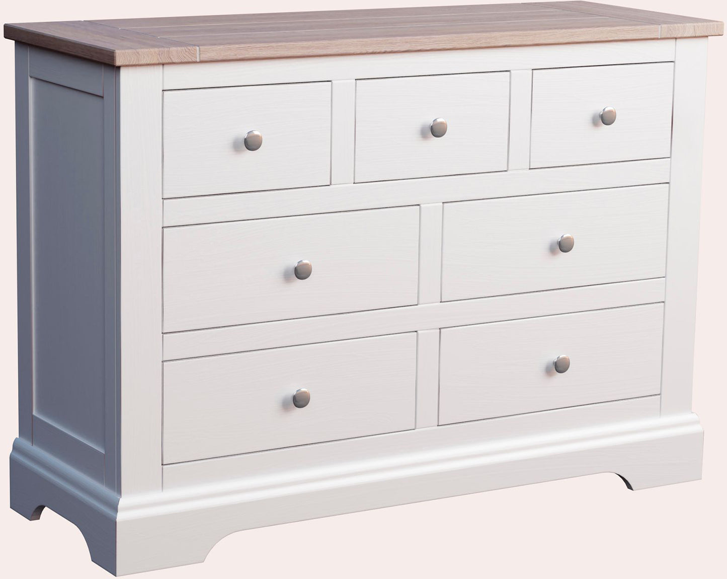 Laura Ashley Dorset White 3+4 Drawer Chest