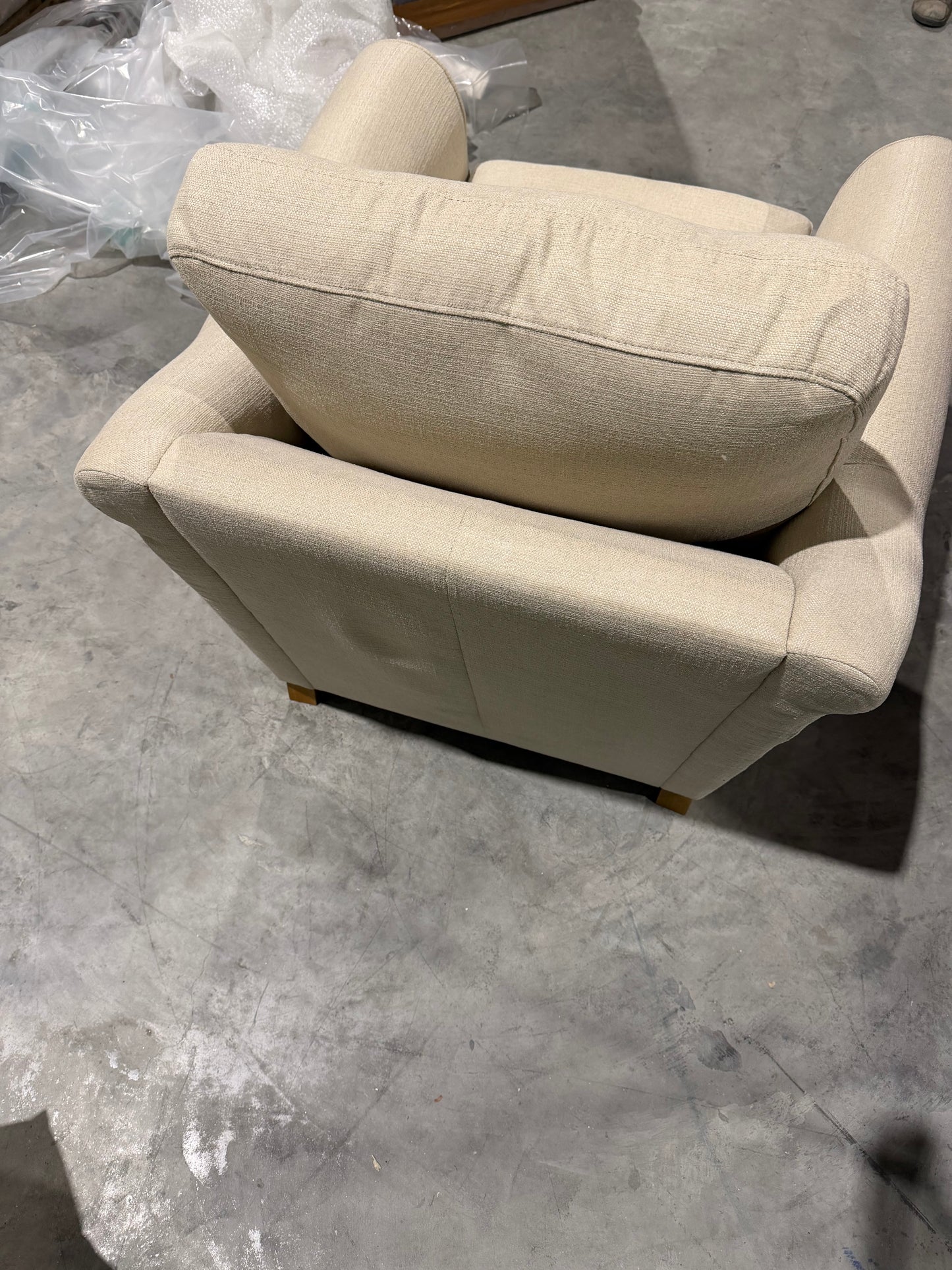 John Lewis Camber Armchair Chenille Weave Putty