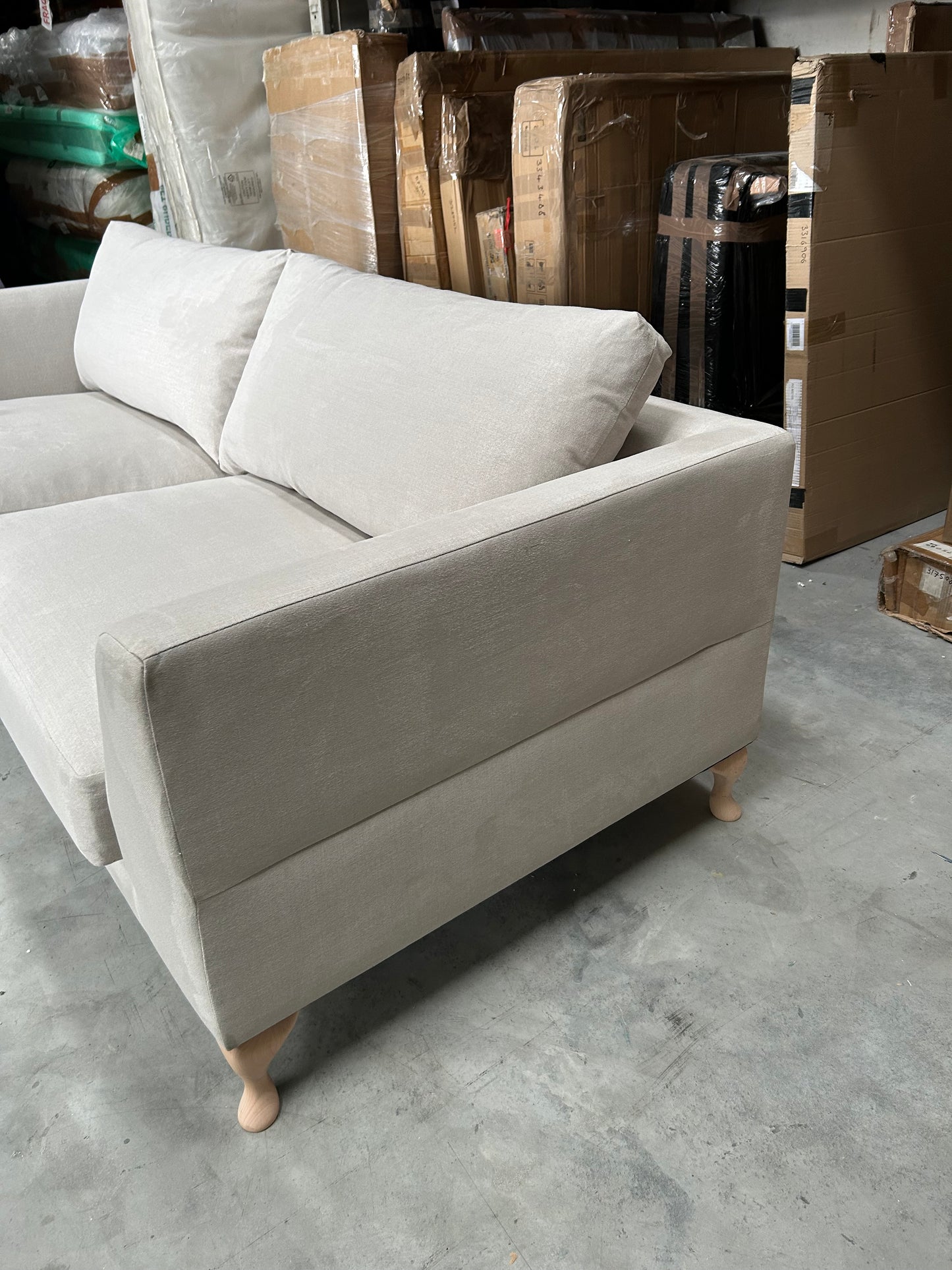 John Lewis Sofa Belgrave Large 3 Seater Linen Natural