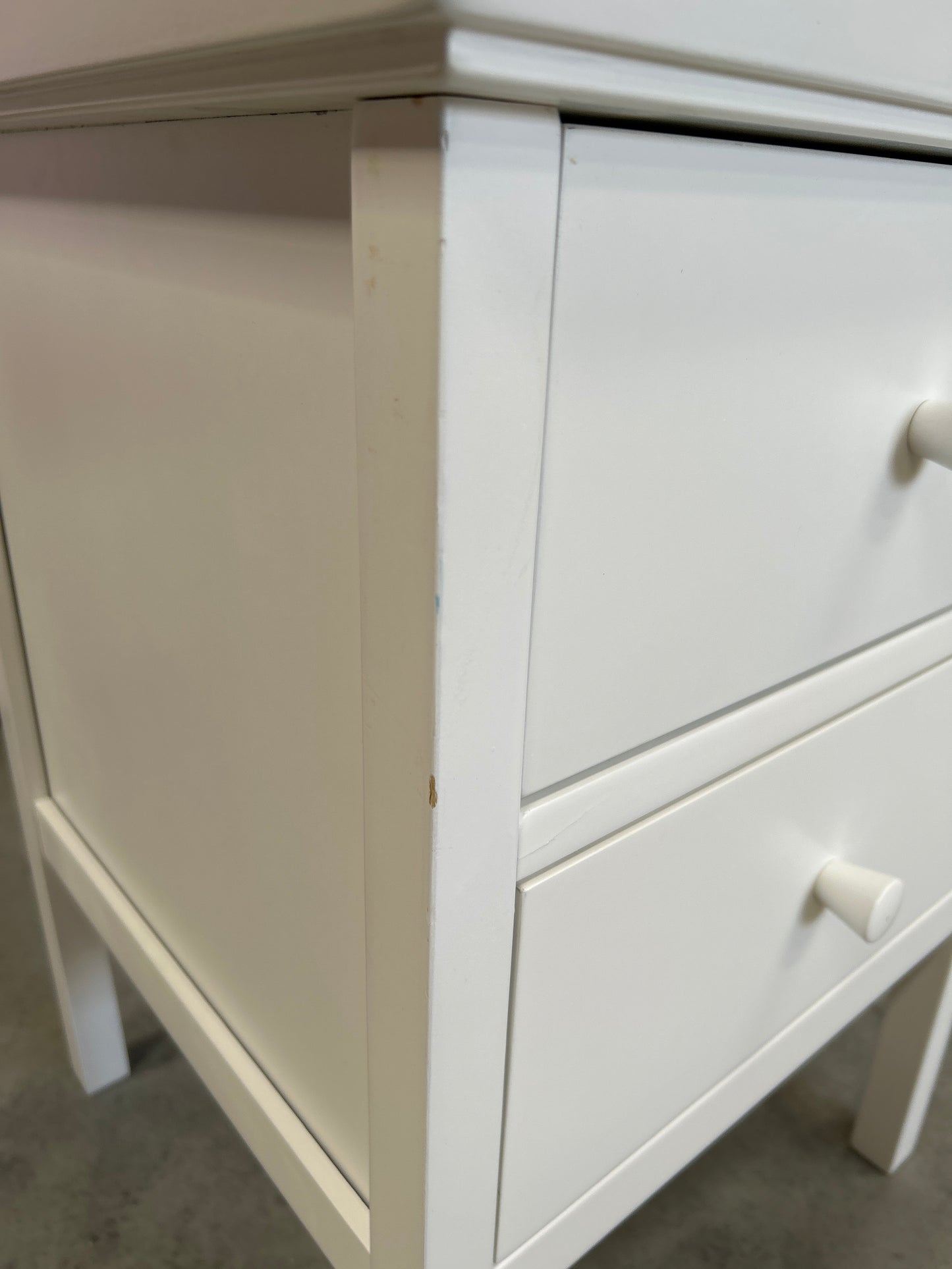 John Lewis Wilton 2 Drawer Bedside Cabinet White