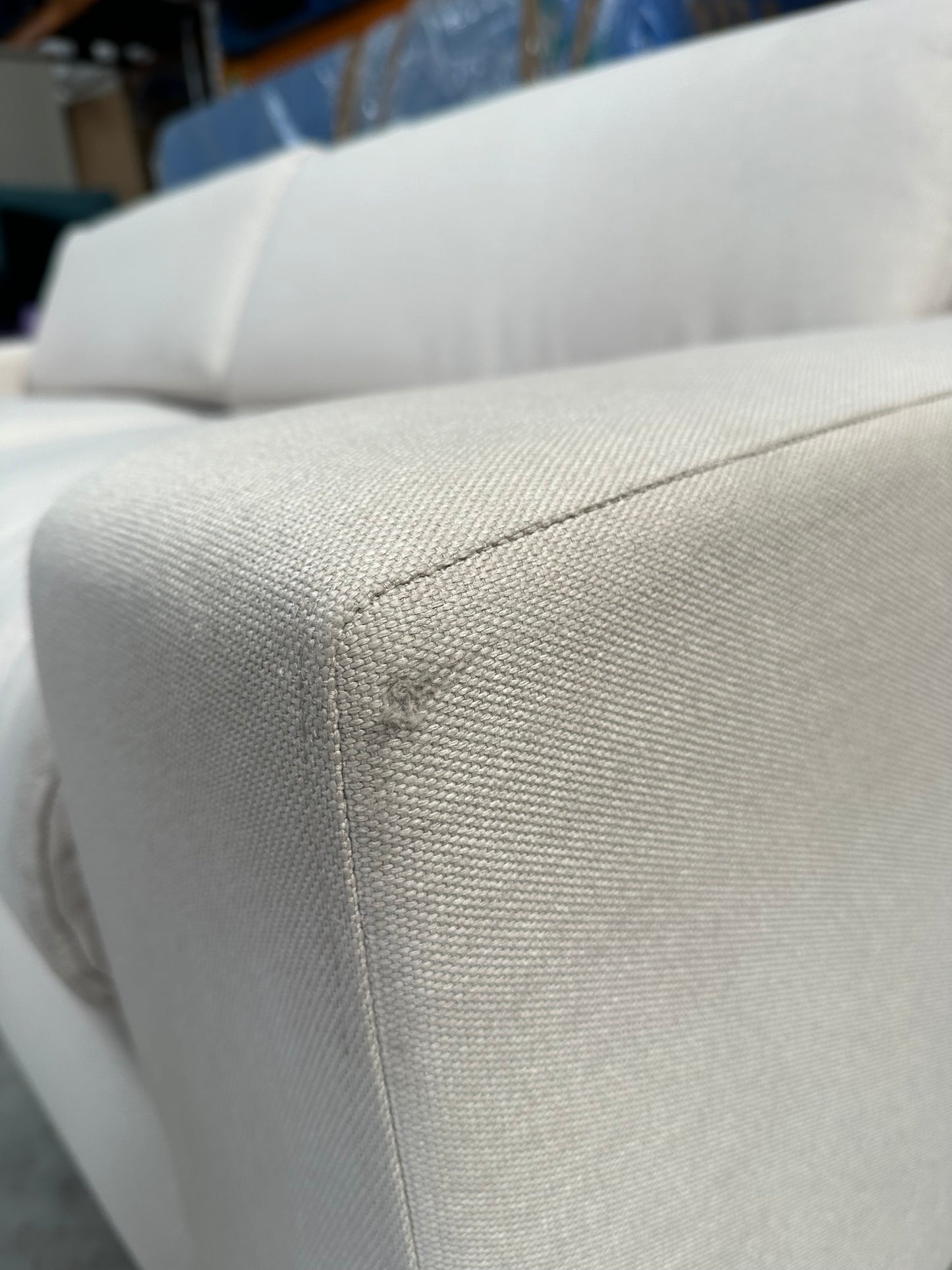 Swoon Evesham Large 3 Seater Sofa, Dark Leg, House Weave Chalk