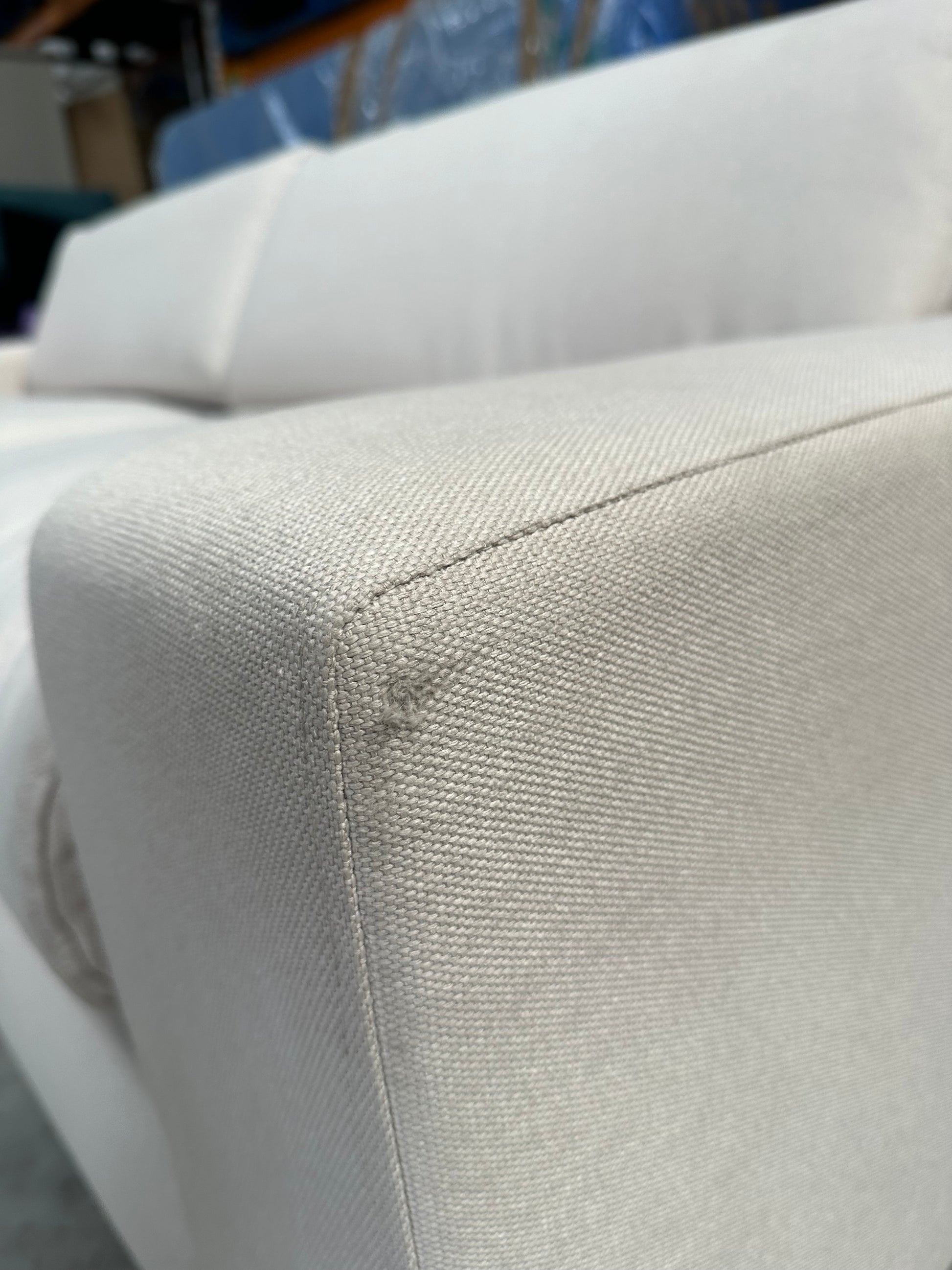 Swoon Evesham Large 3 Seater Sofa, Dark Leg, House Weave Chalk