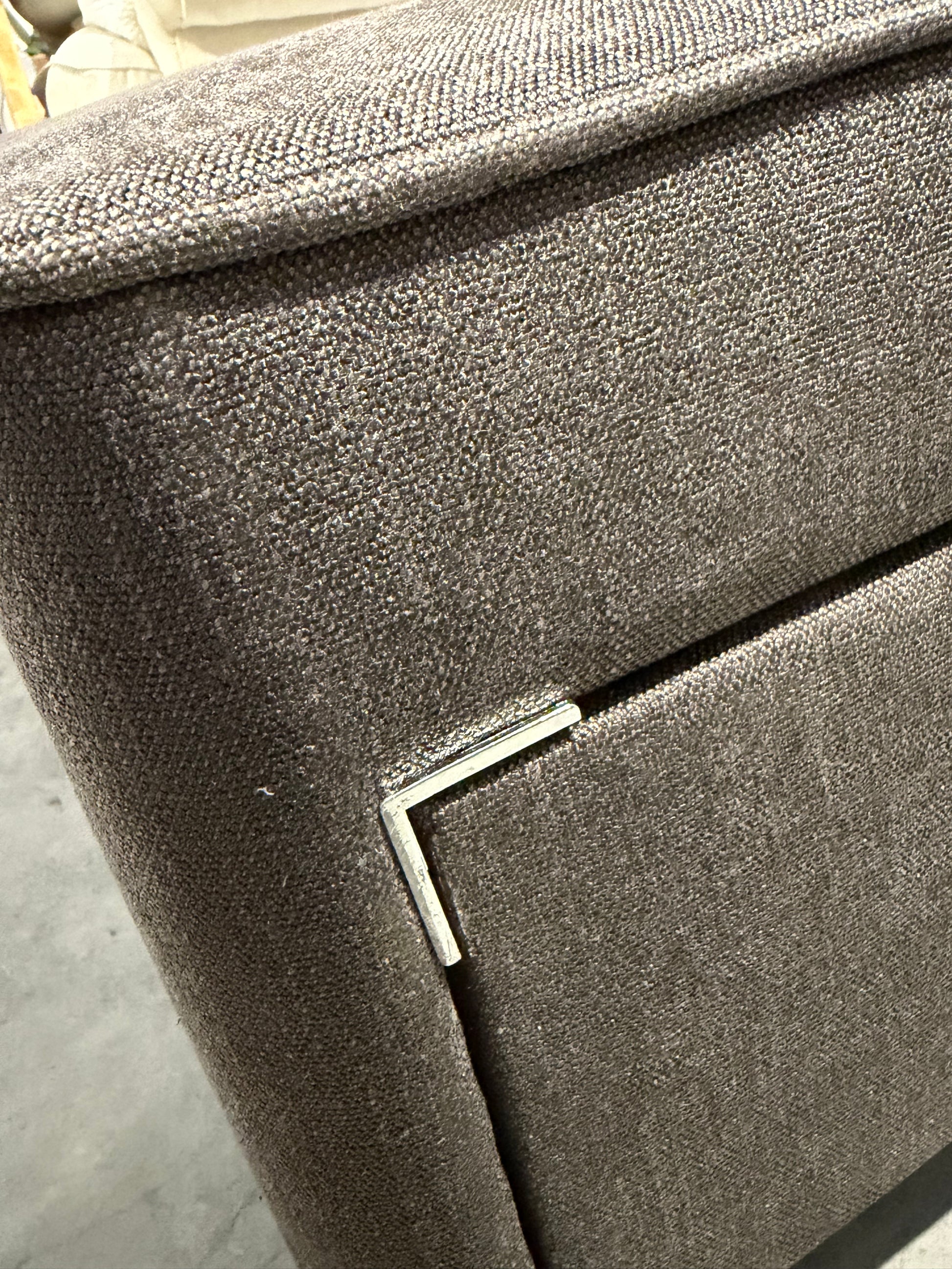 John Lewis Pocket Sprung 4 Drawer Divan Base, Double, Soft Touch Chenille Charcoal