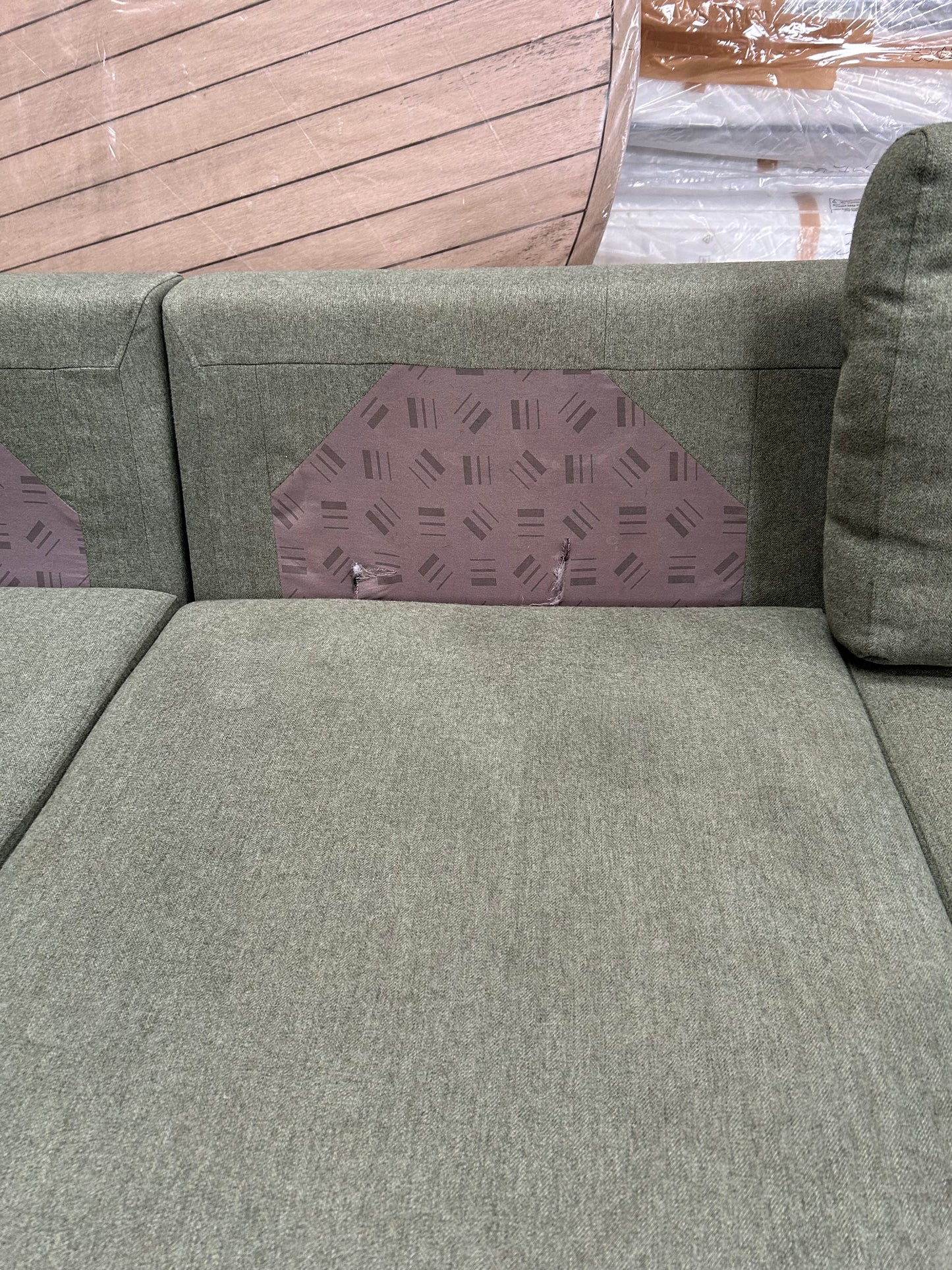 John Lewis Sansa Splayed Arm Sofa Bed with Storage Brushed Tweed Green