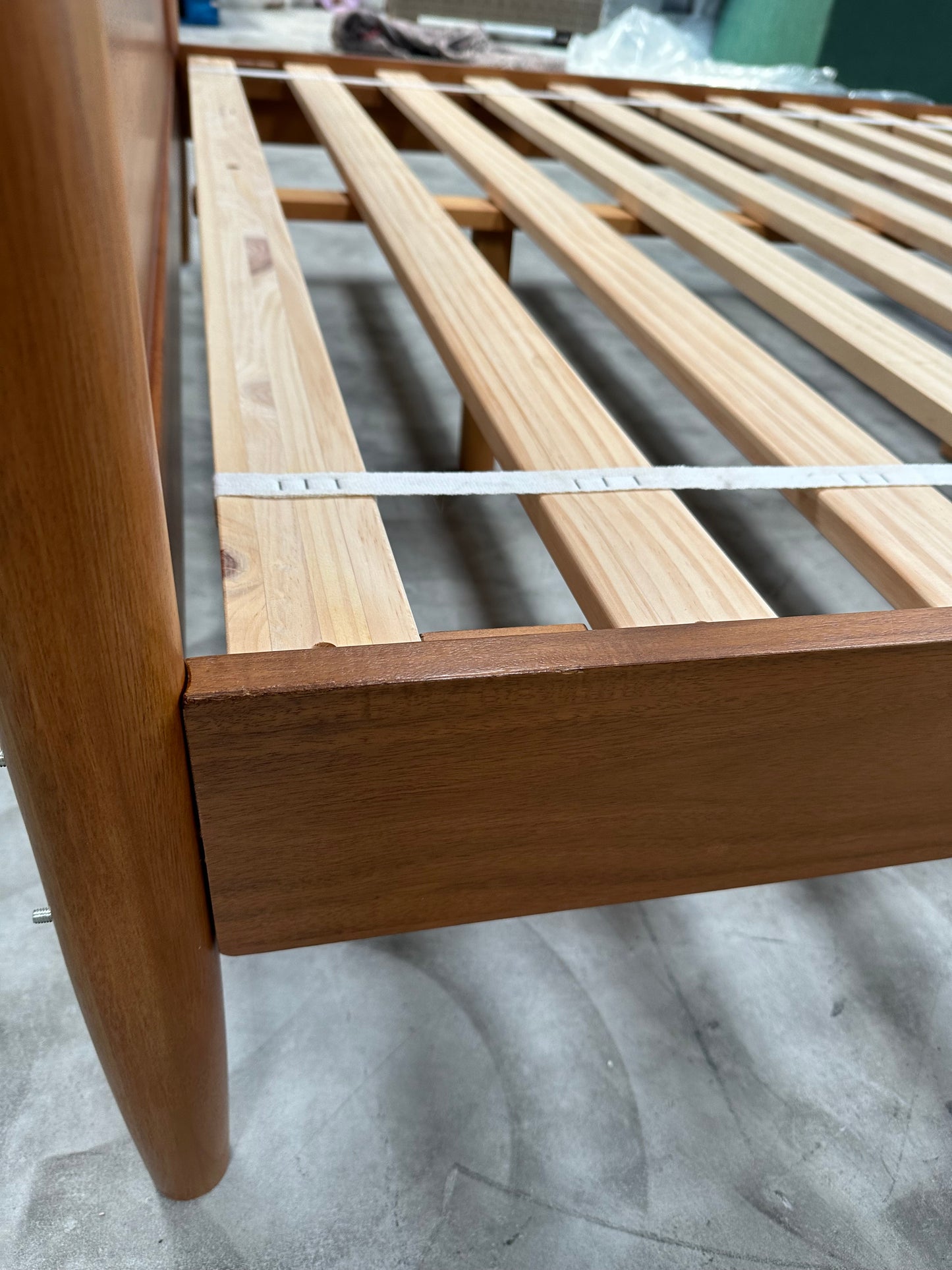 West Elm Mid-Century Wood Bed Frame, King, Acorn