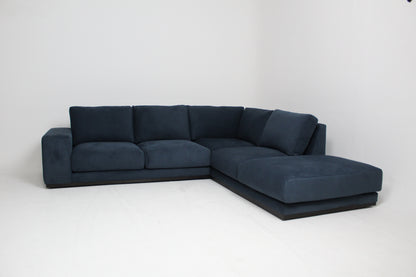 Swoon Denver Grand 4 Seater RHF Corner End Sofa, Indigo Wool