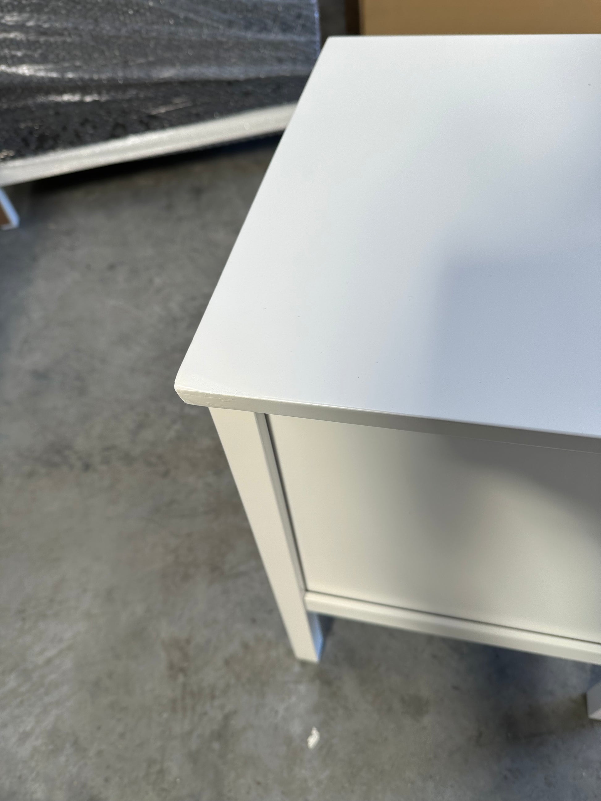 John Lewis Wilton 2 Drawer Bedside Cabinet White Storage