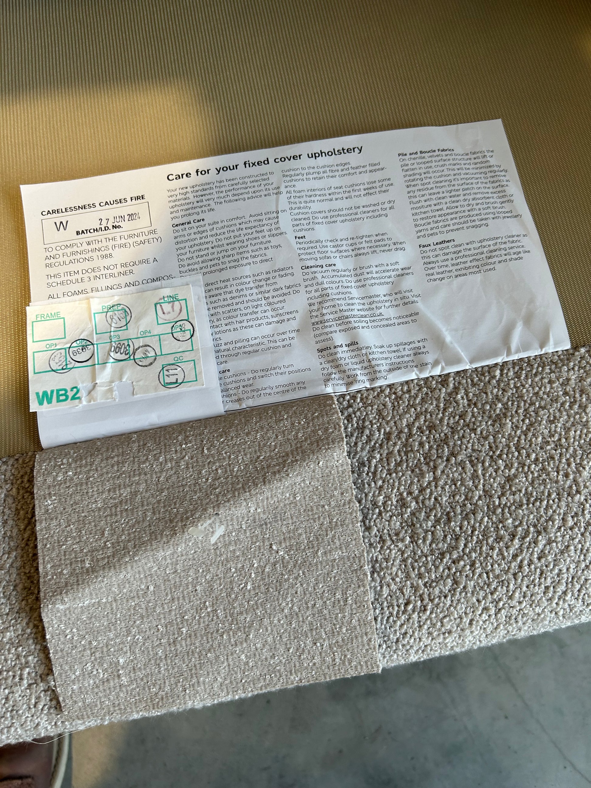 ercol for John Lewis Hexton Large 3 Seater Sofa Vintage Ash Leg Boucle Natural