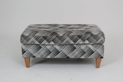 John Lewis Bailey II Footstool in a Bespoke Fabric Pattern