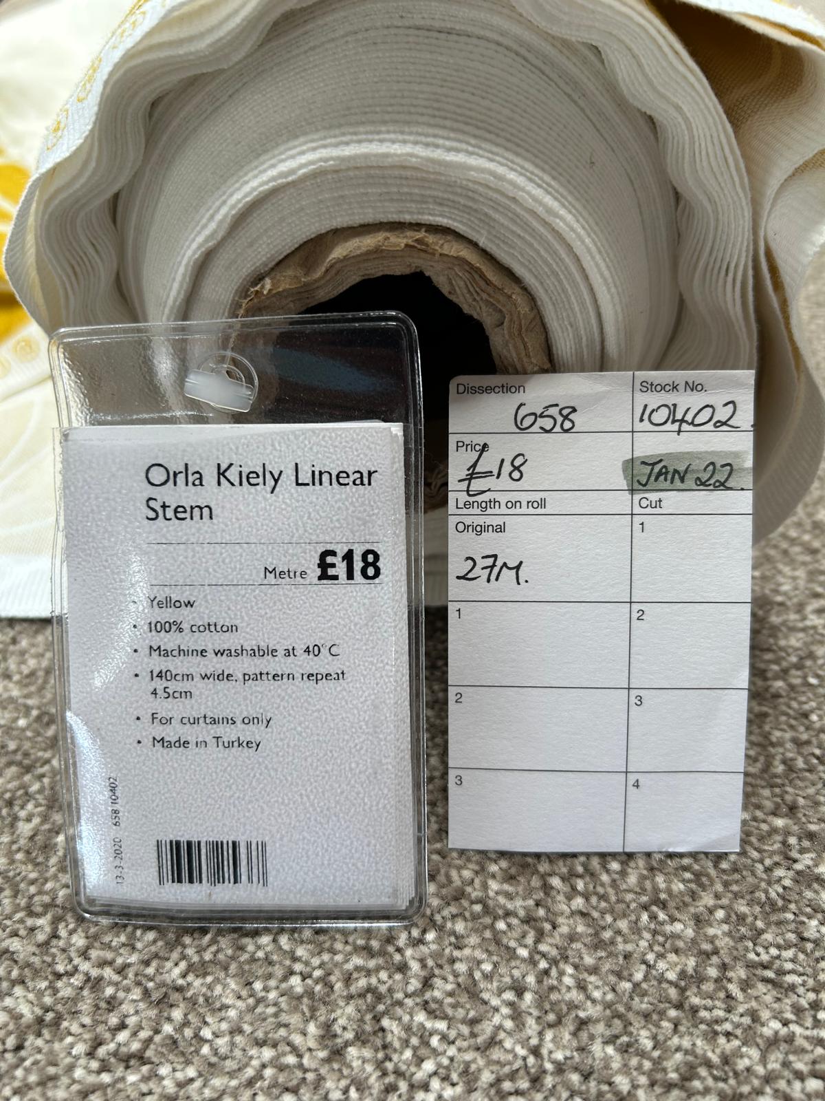 Orla Kiely Linear Stem Furnishing Fabric 25 meters